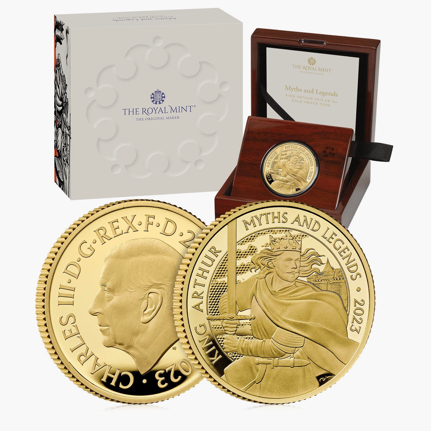 Myths and Legends King Arthur 2023 UK 1 4oz Gold Proof Coin