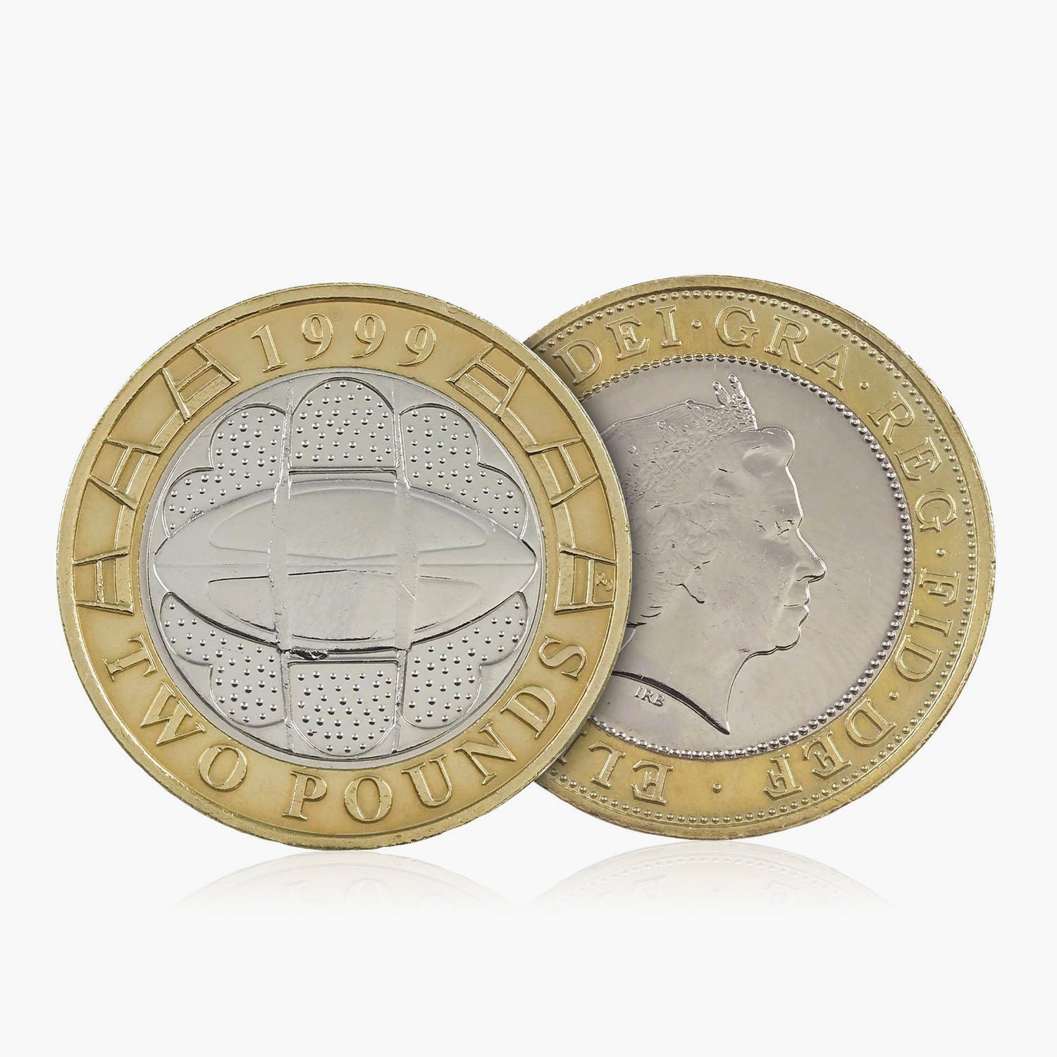 1999 Circulated Rugby World Cup UK £2 Coin