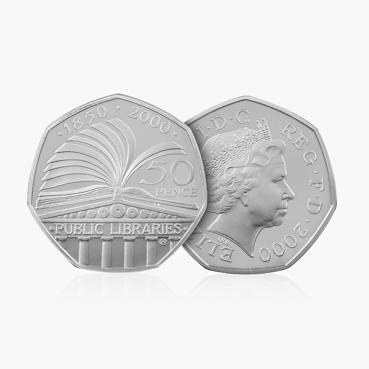 2000 Circulated Public Libraries Act 150th Anniversary 50p Coin