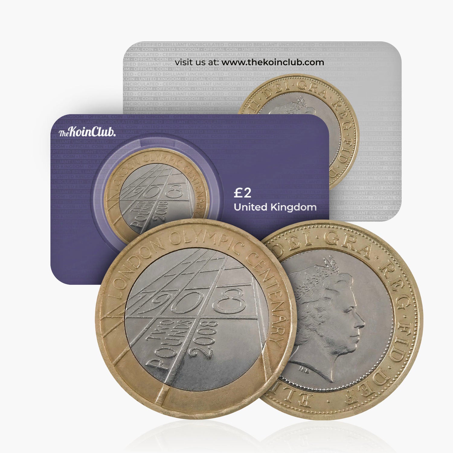 2008 Circulated London Olympic Centenary UK £2 Coin