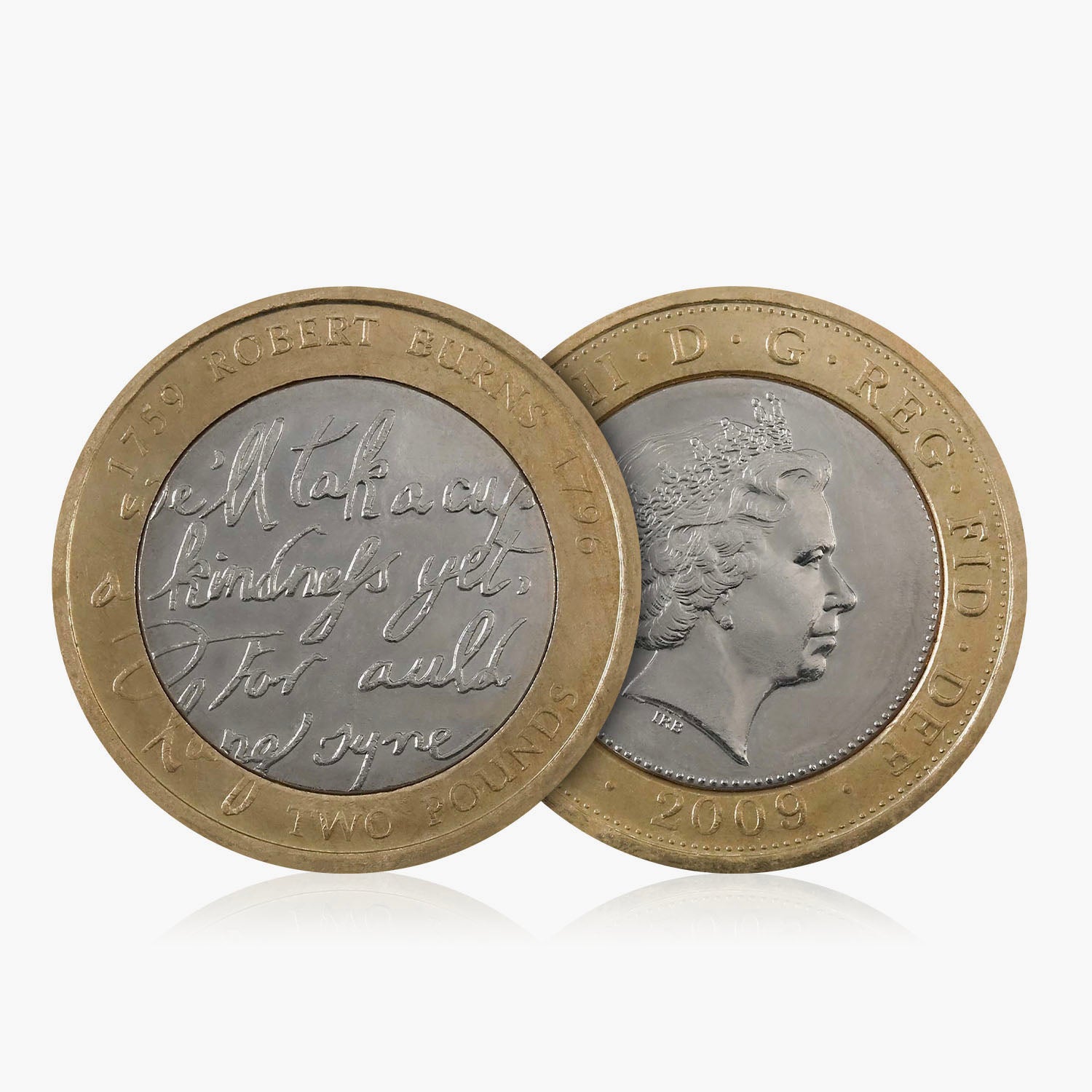 2009 Circulated Robert Burns UK £2 Coin