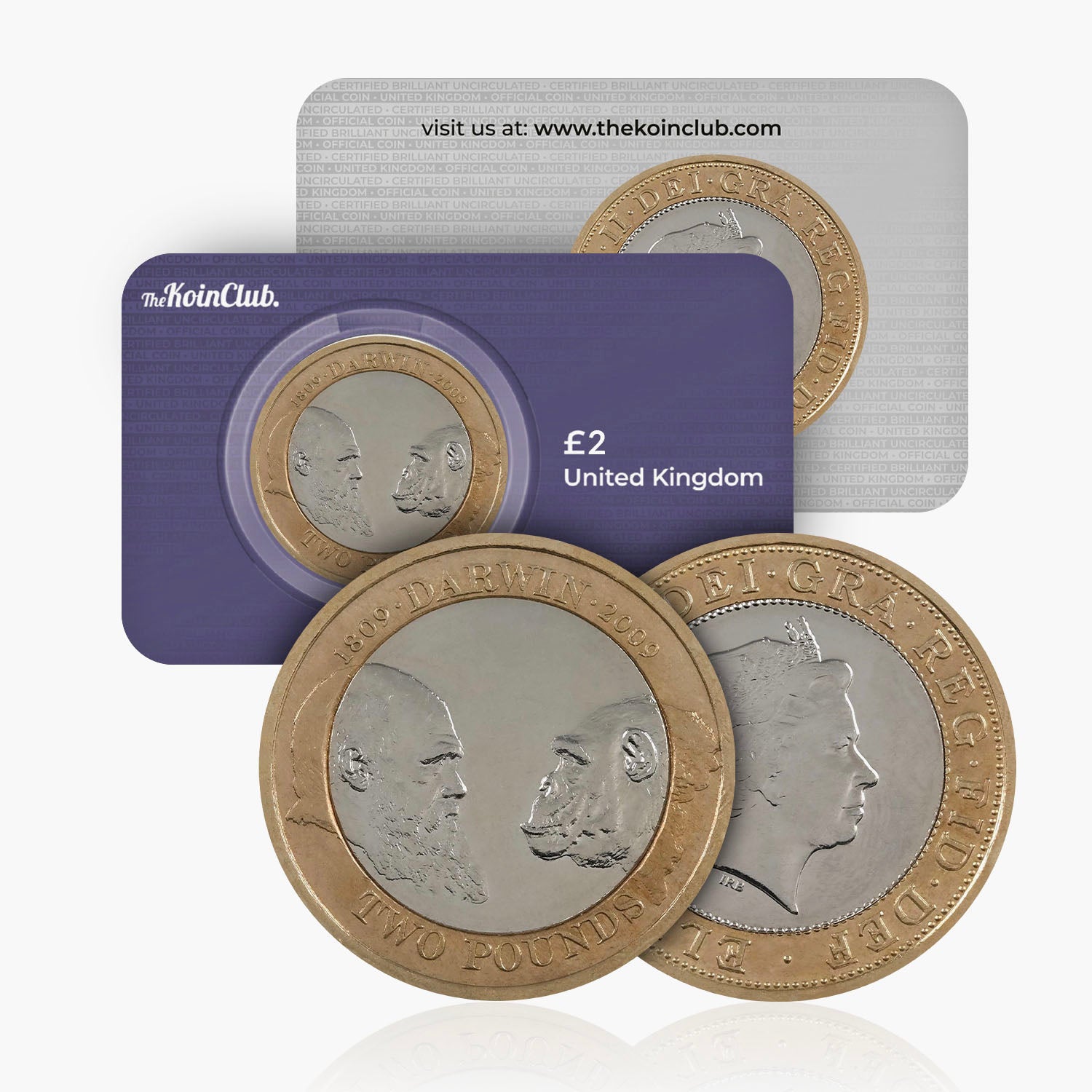 2009 Circulated Charles Darwin UK £2 Coin