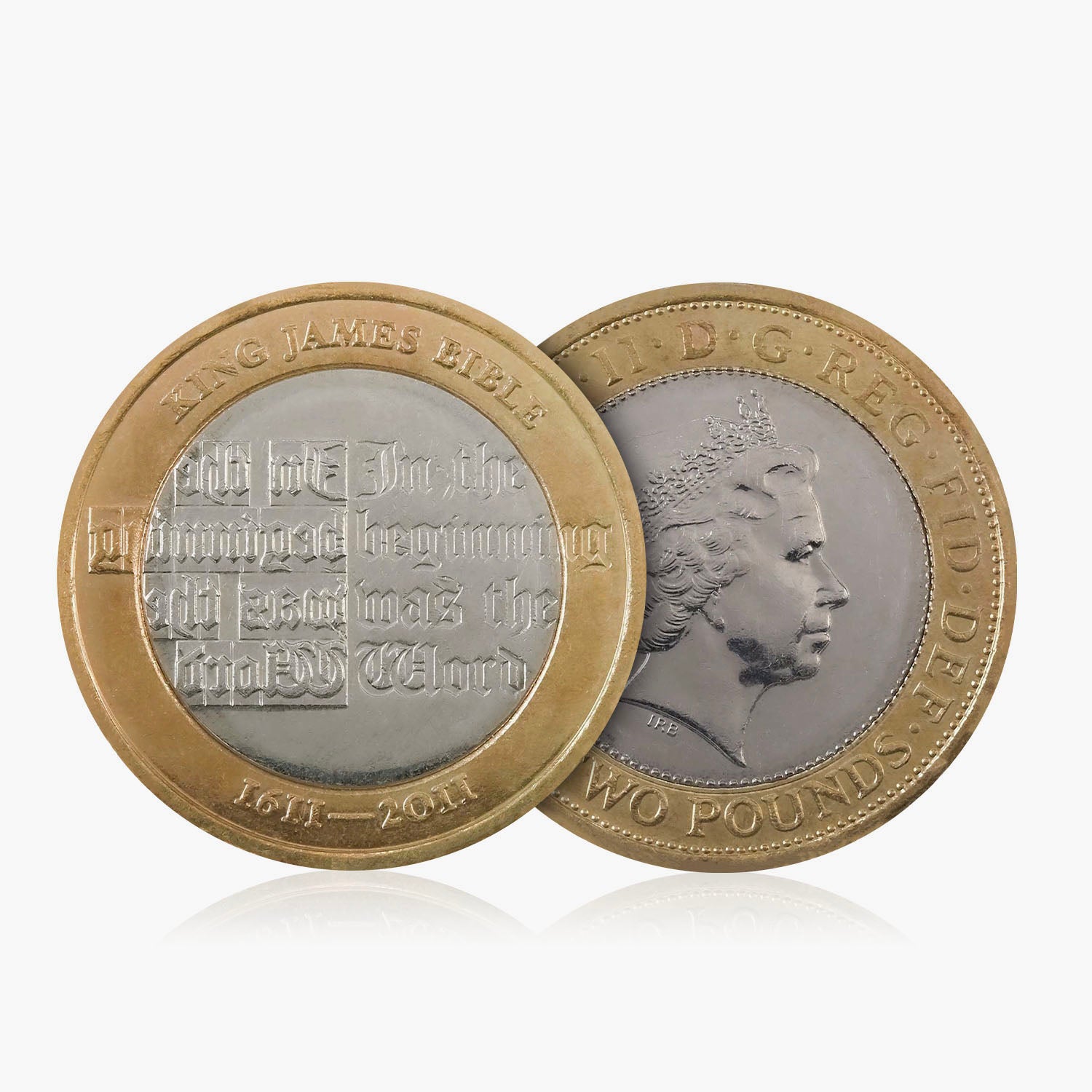 2011 Circulated King James Bible UK £2 Coin