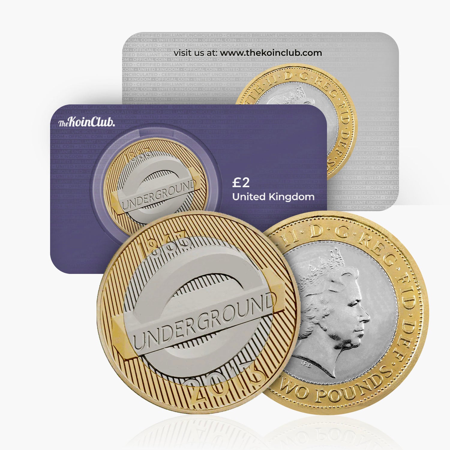 2013 Circulated London Underground Roundel UK £2 Coin
