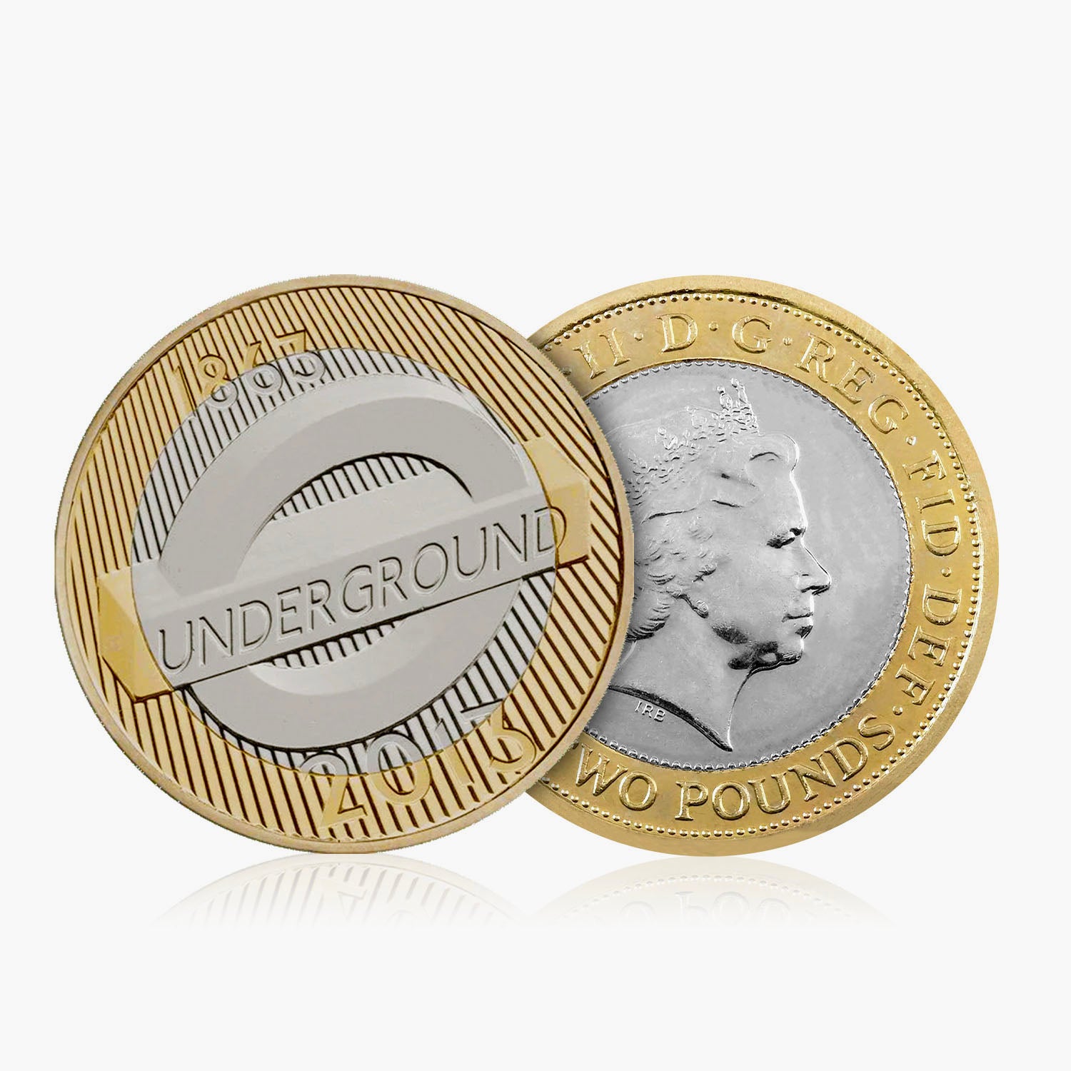 2013 Circulated London Underground Roundel UK £2 Coin