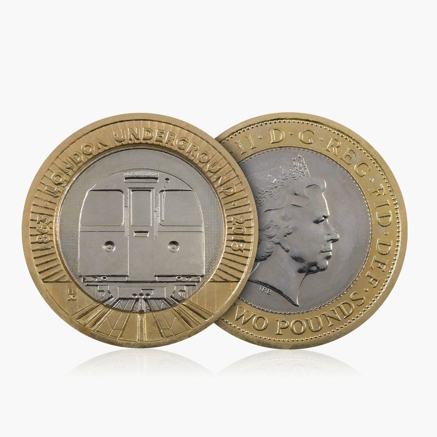 2013 Circulated London Underground Train UK £2 Coin