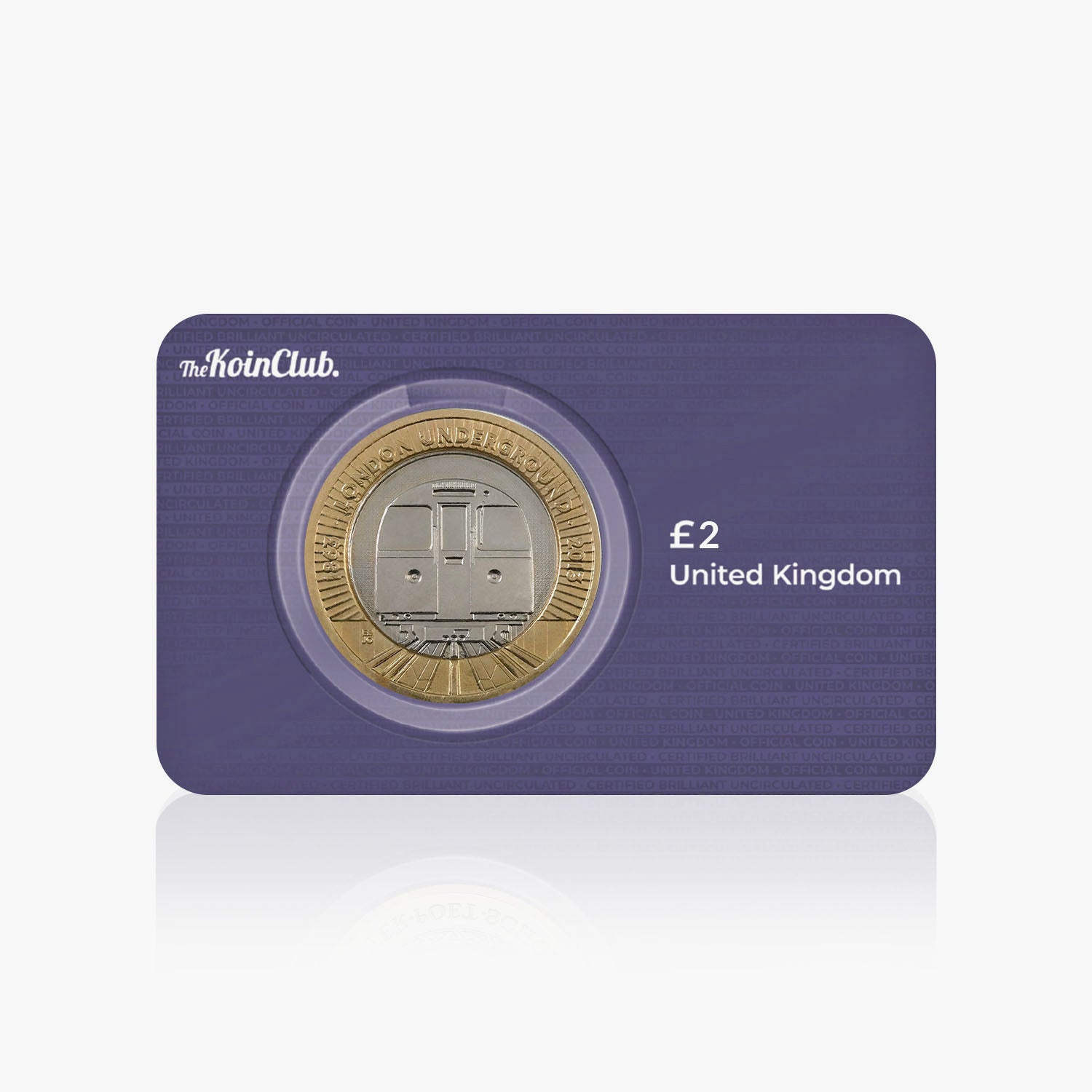 Moneda de 2 £ del Reino Unido del tren subterráneo de Londres de 2013