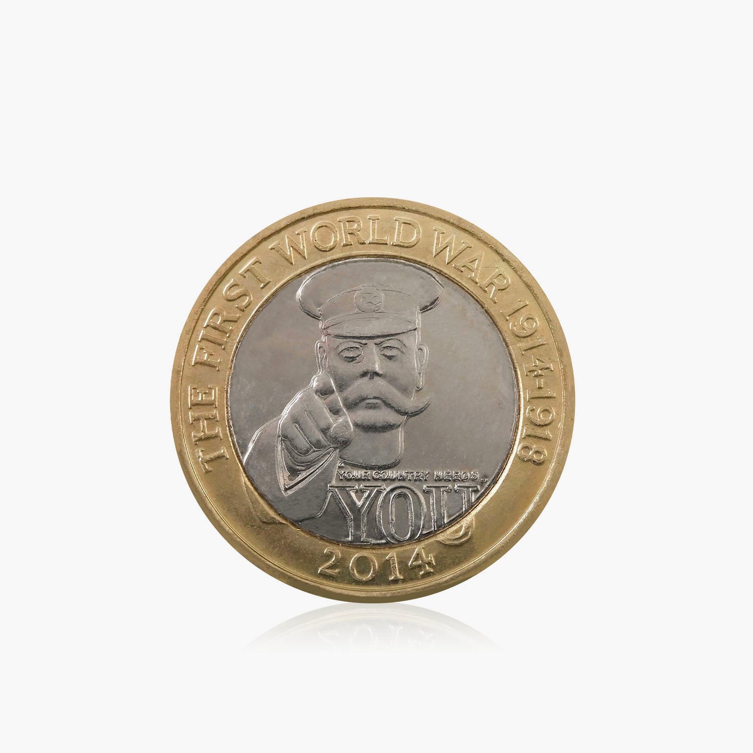 Moneda de £2 del Reino Unido del centenario de la Primera Guerra Mundial de 2014