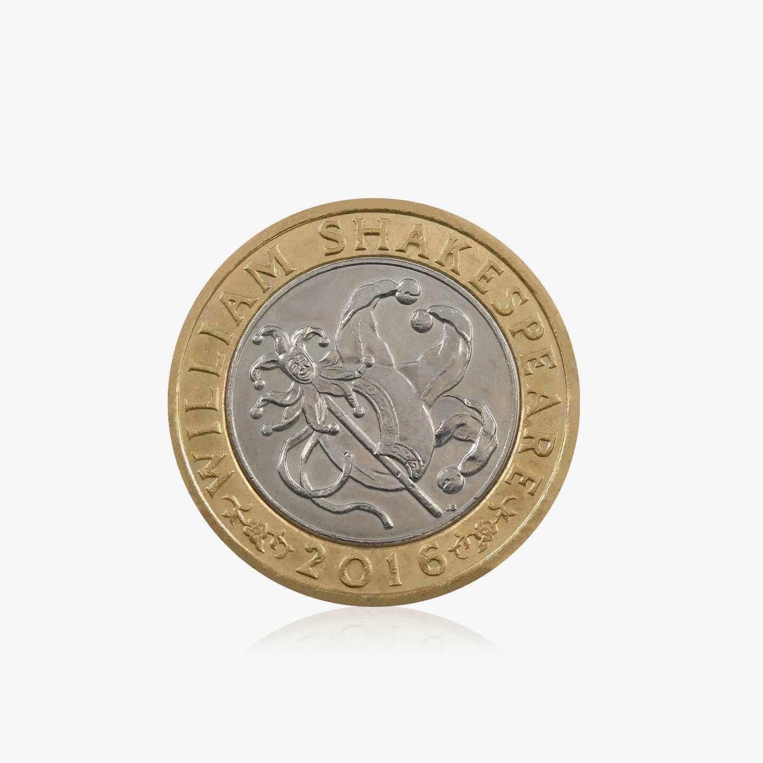 Moneda de £2 del Reino Unido de comedias de Shakespeare de 2016