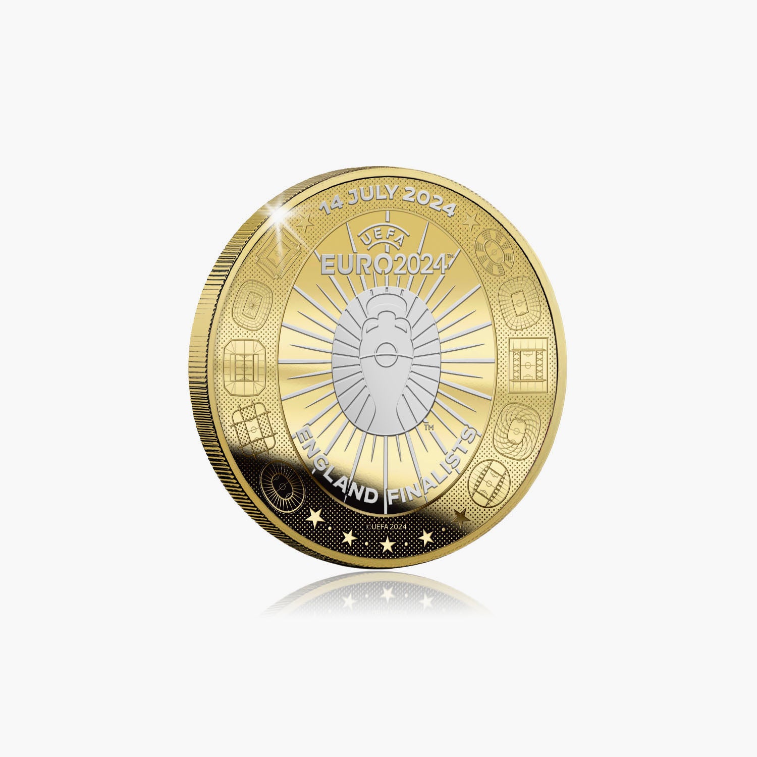 Official UEFA EURO 2024 England Finalists Gold Edition Commemorative