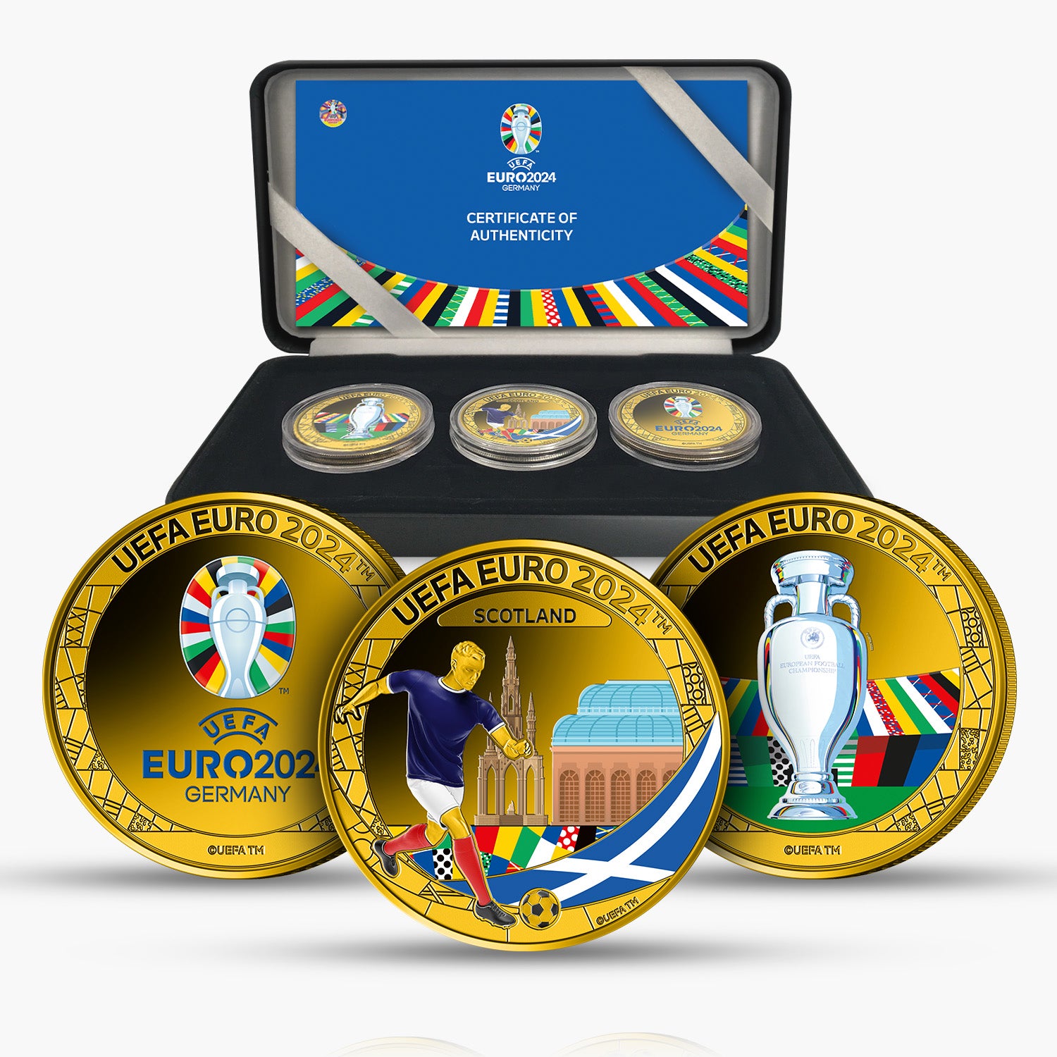 Coffret à pièces officiel de l'équipe d'Écosse de l'UEFA EURO 2024