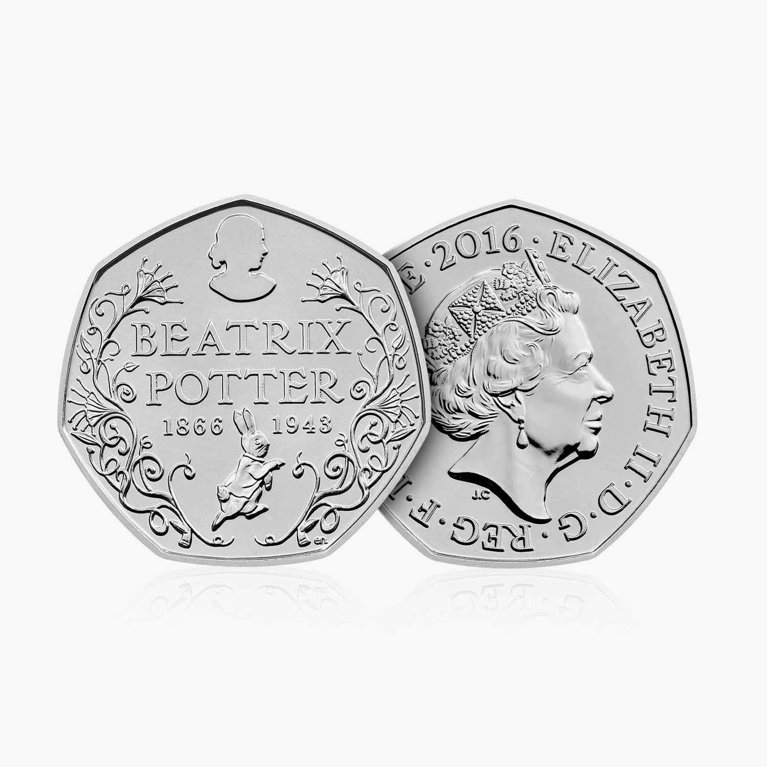 2016 Circulated Beatrix Potter series - Beatrix Potter Anniversary 50p Coin