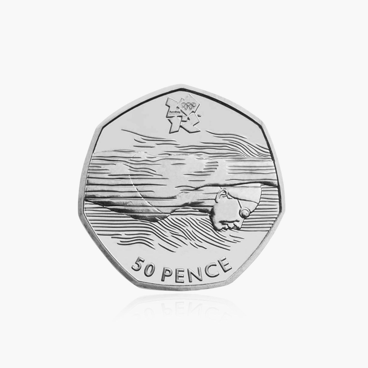 2011 Circulated Olympics - Aquatics 50p Coin