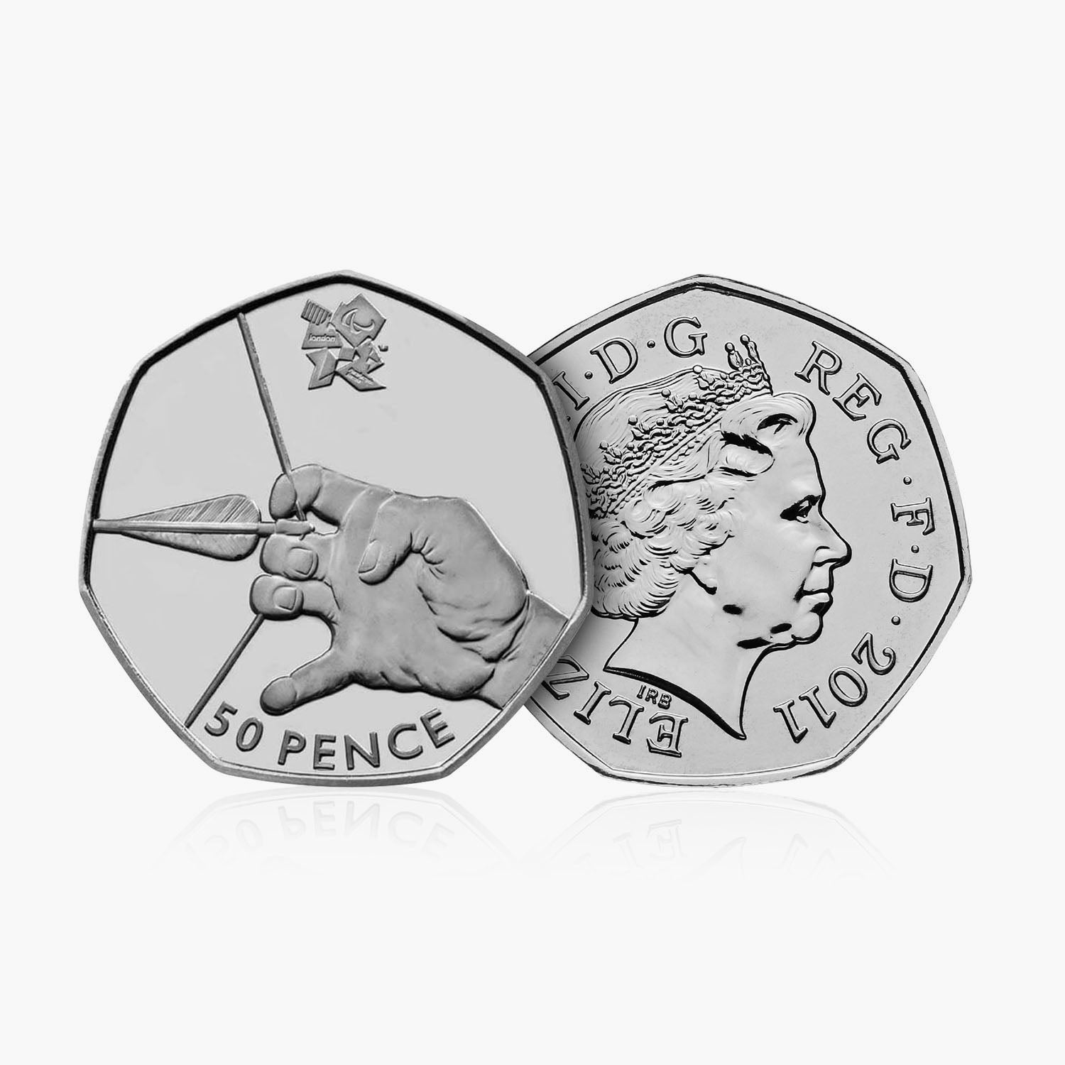 2011 Circulated Olympics - Archery 50p Coin