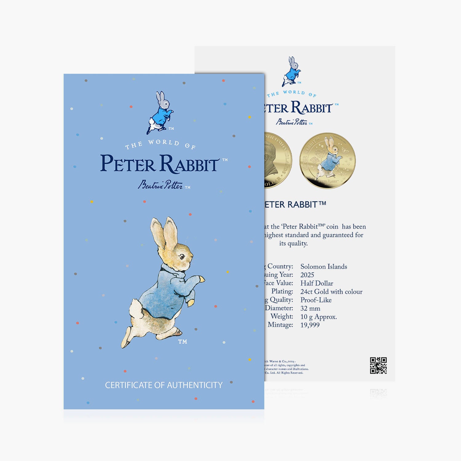 Whiskers and Tales Peter Rabbit 2025 24 Carat Gold Plated Coin