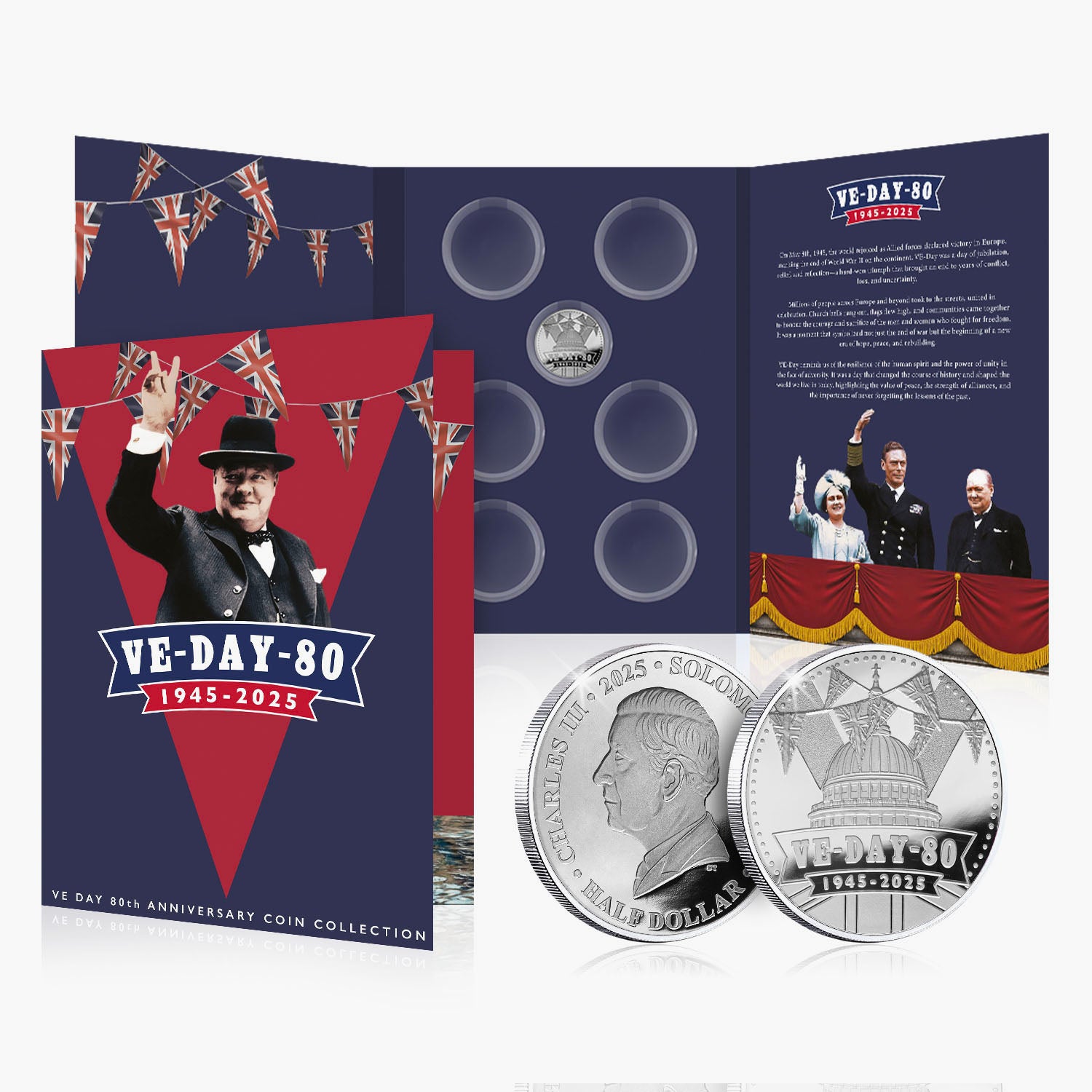 2025 VE Day 80th Anniversary Silver Plated Coin