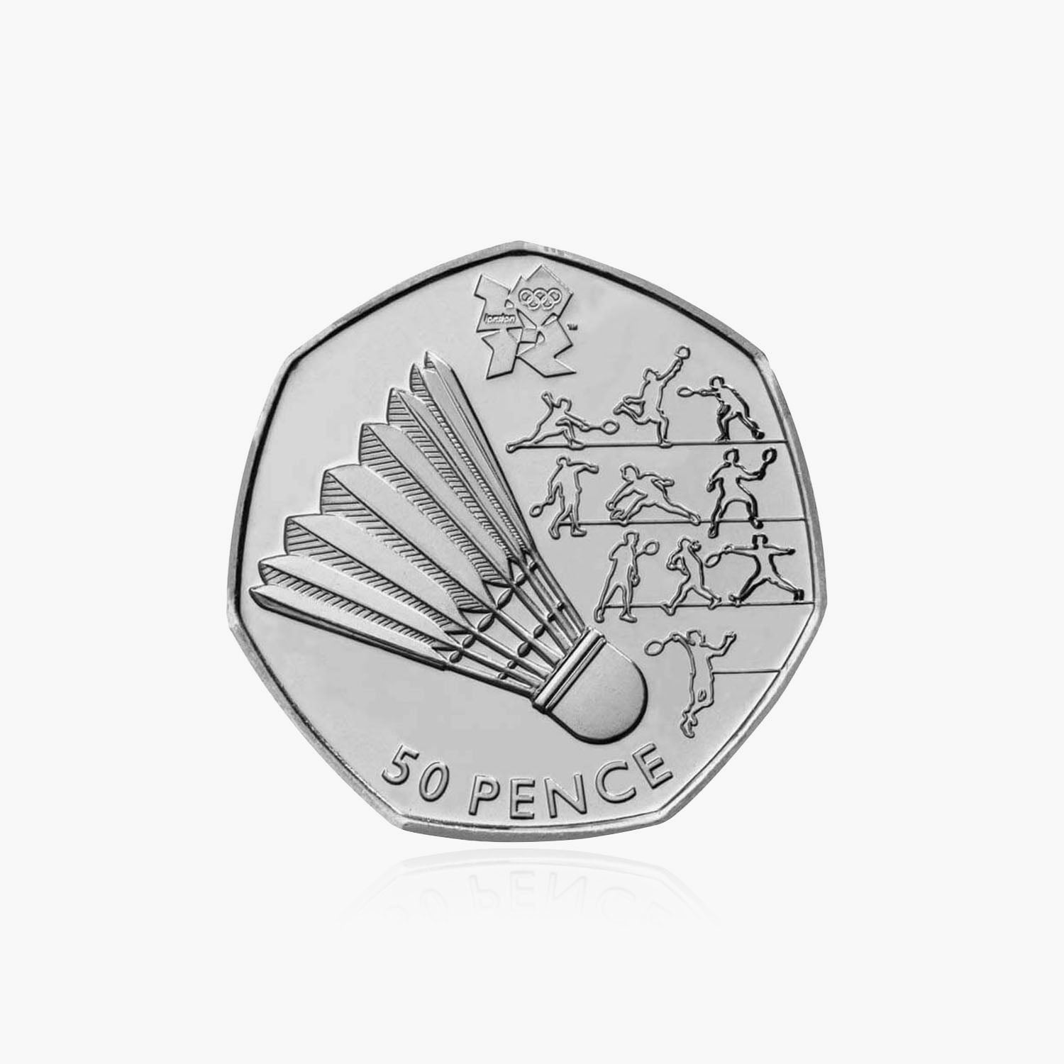 2011 Circulated Olympics- Badminton 50p Coin