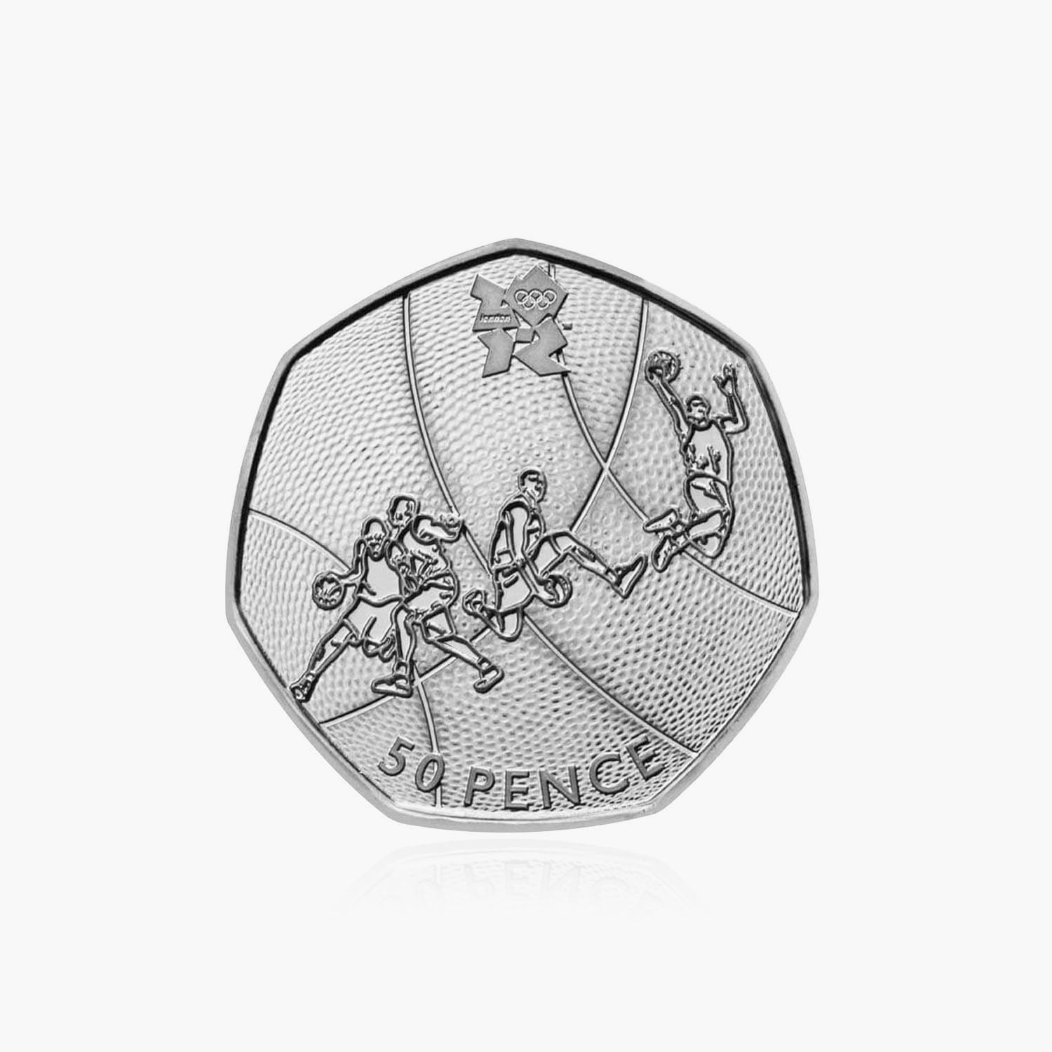 2011 Circulated Olympics - Basketball 50p Coin