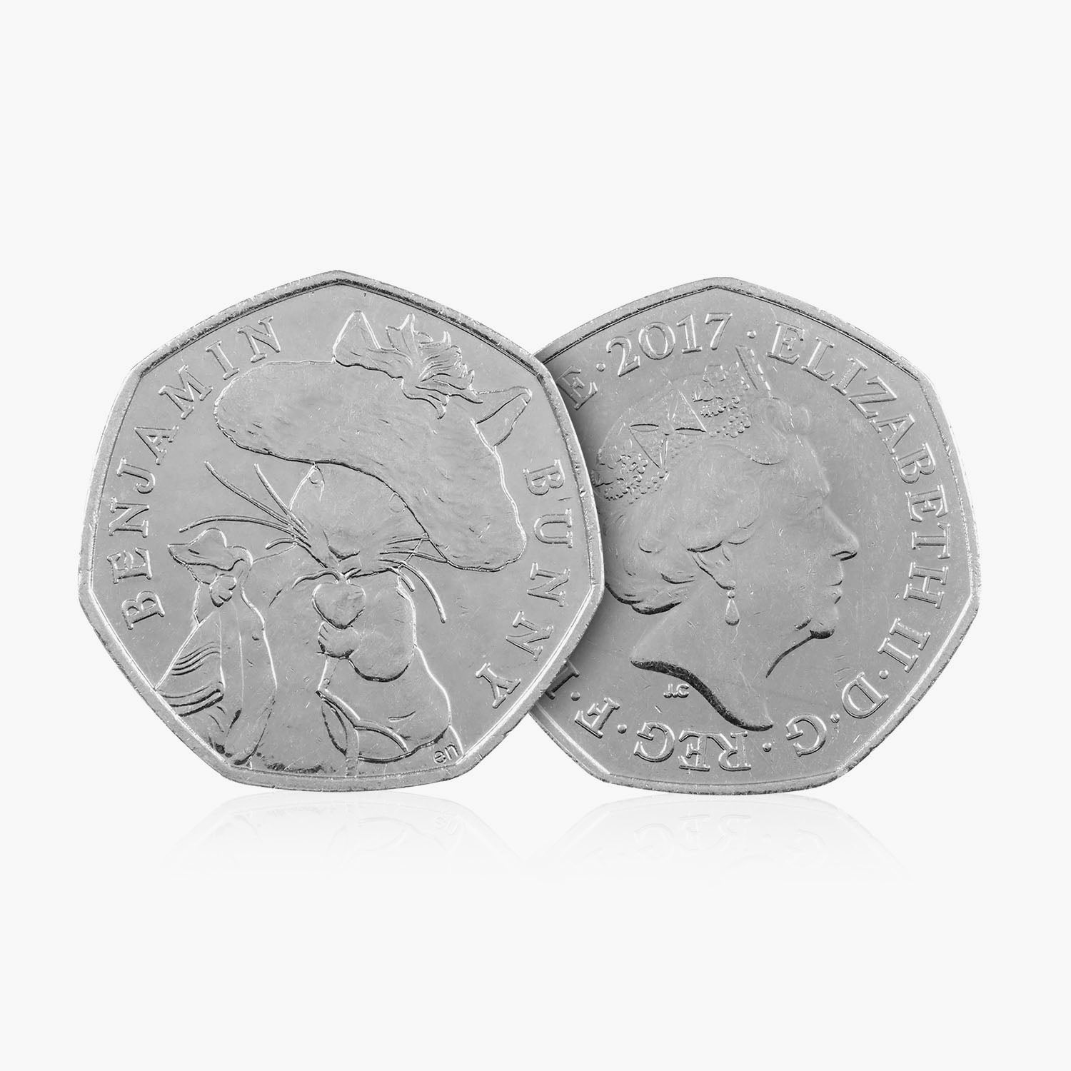 2017 Circulated Beatrix Potter series - Benjamin Bunny 50p Coin