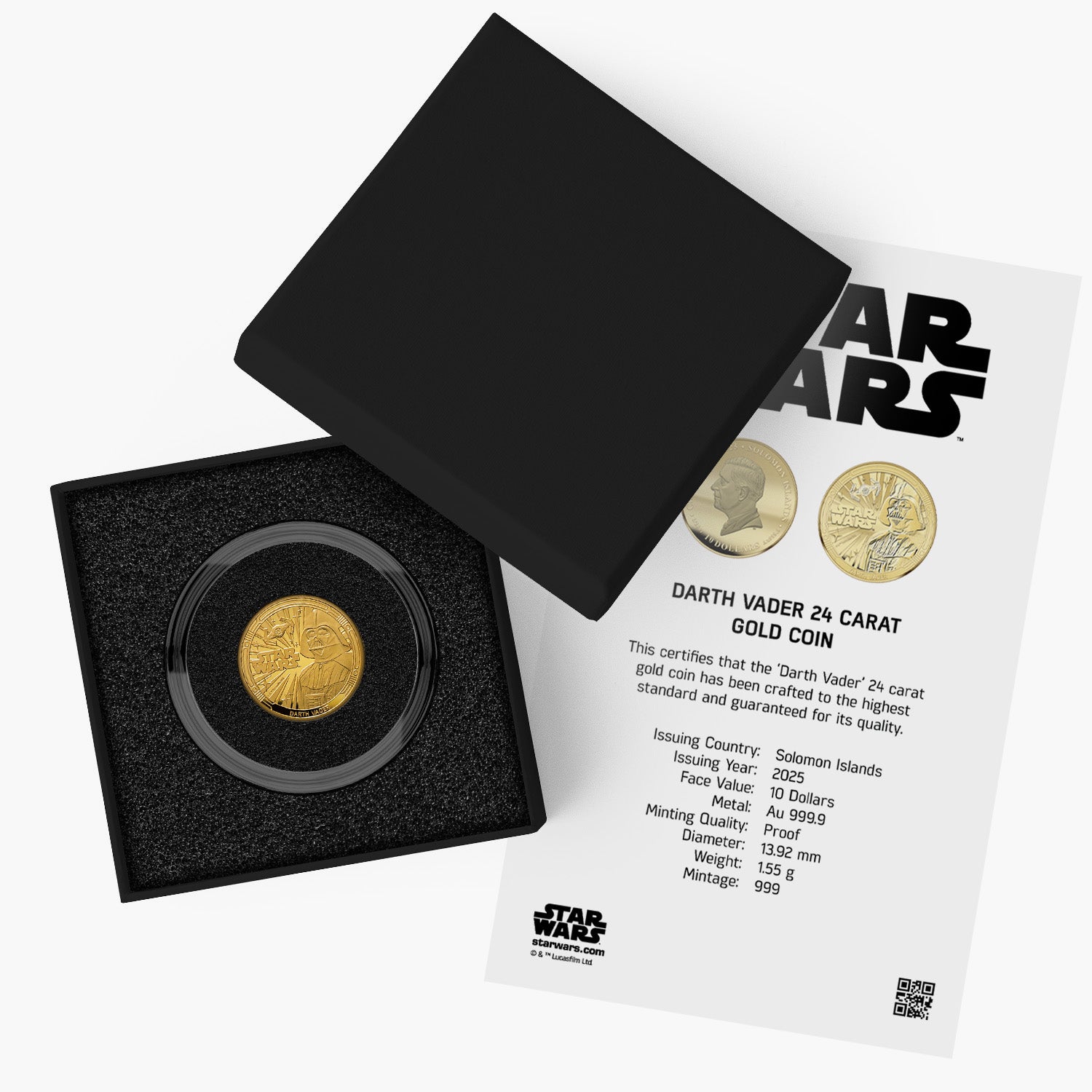 A Galaxy of Adventures Star Wars 2025 Solid Gold Completer Coin