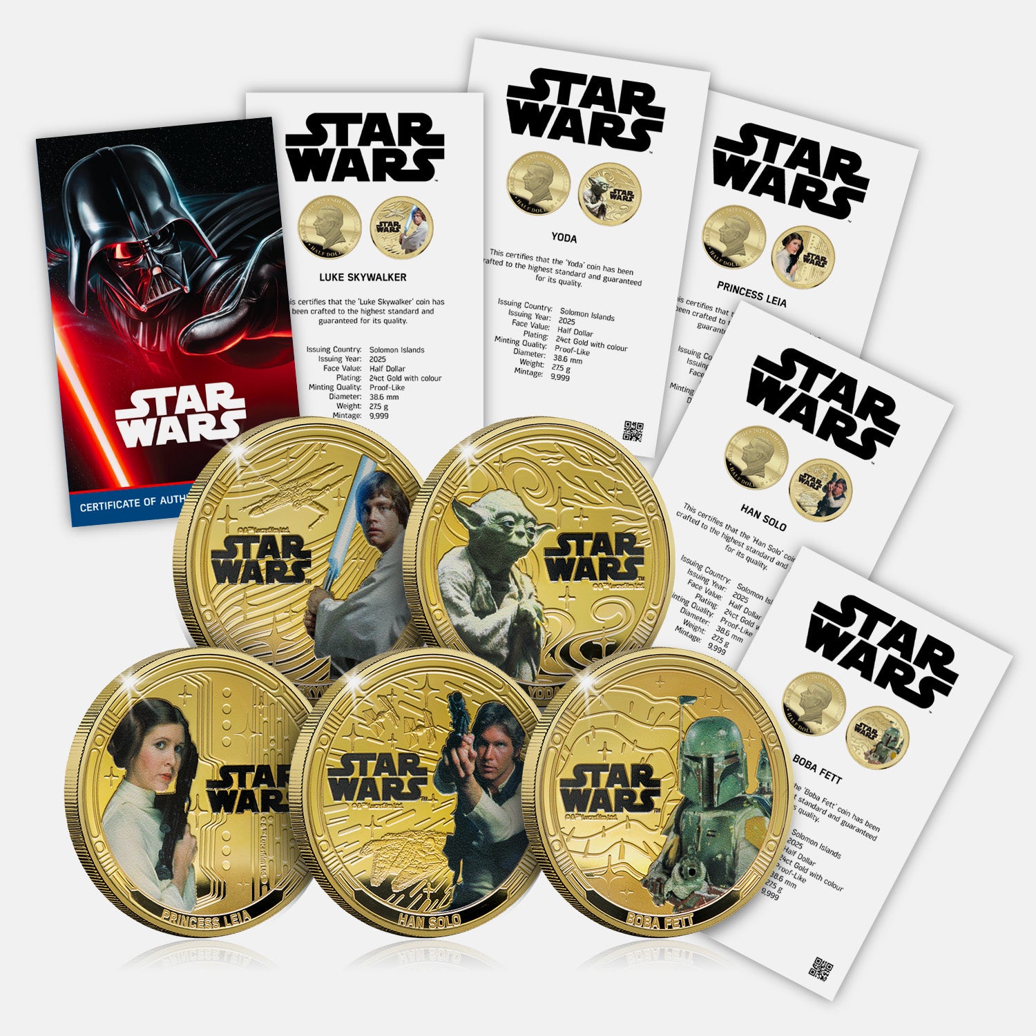 A Galaxy of Adventures Star Wars Complete 2025 Coin Set