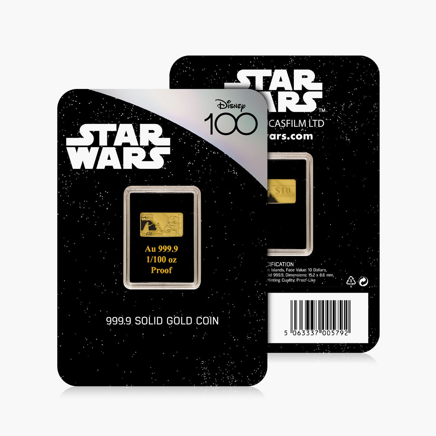 Star Wars Darth Vader Solid Gold Bar