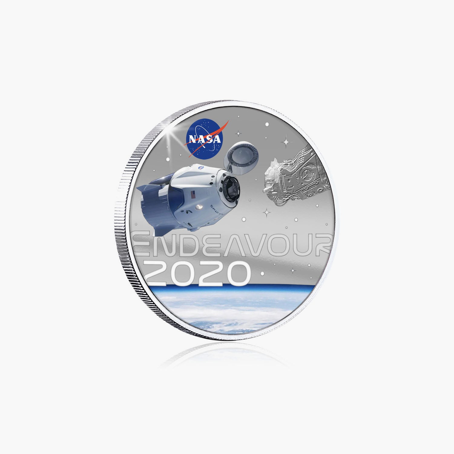 NASA 2023 Endeavour 50mm Silver-plated Coin