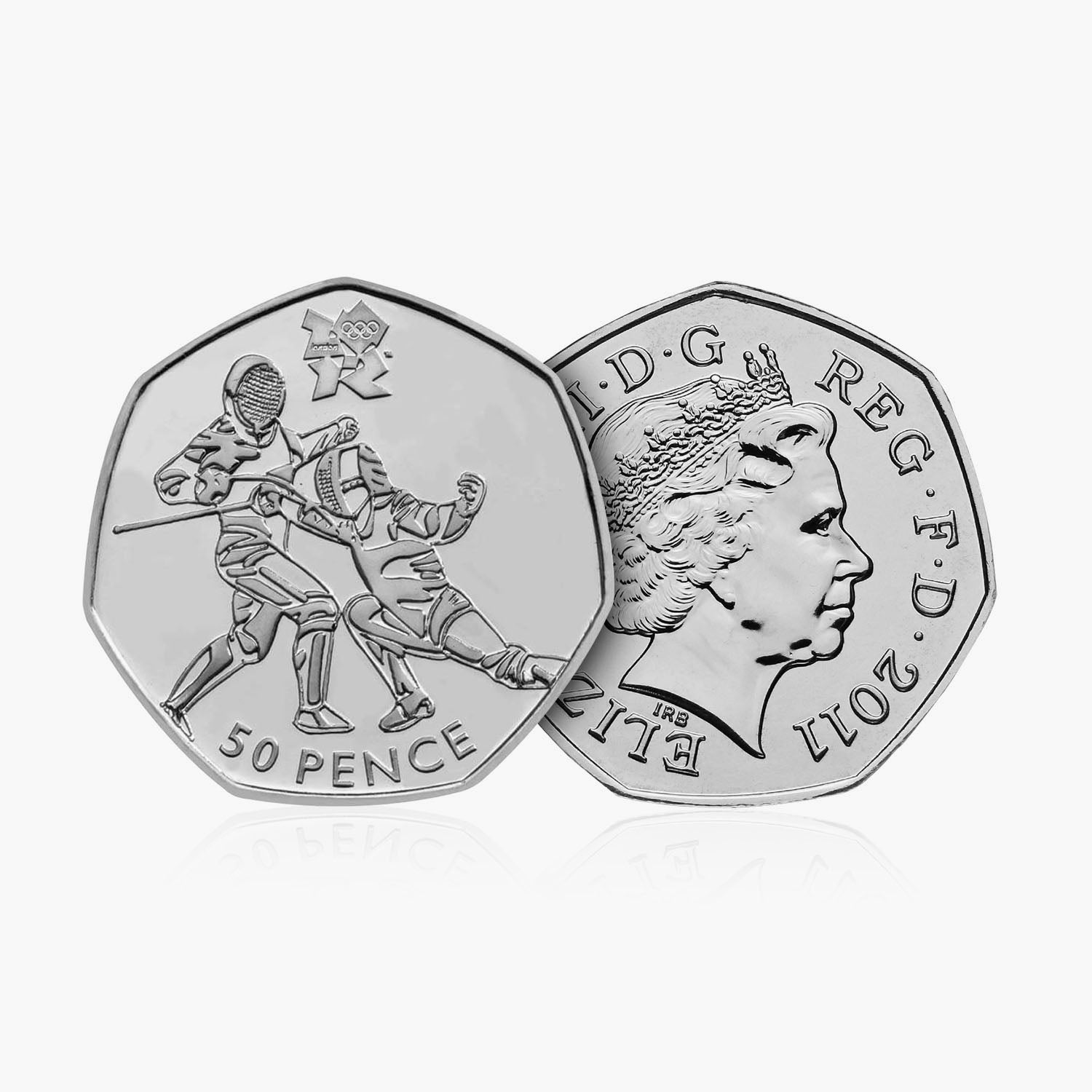 2011 Circulated Olympics - Fencing 50p Coin