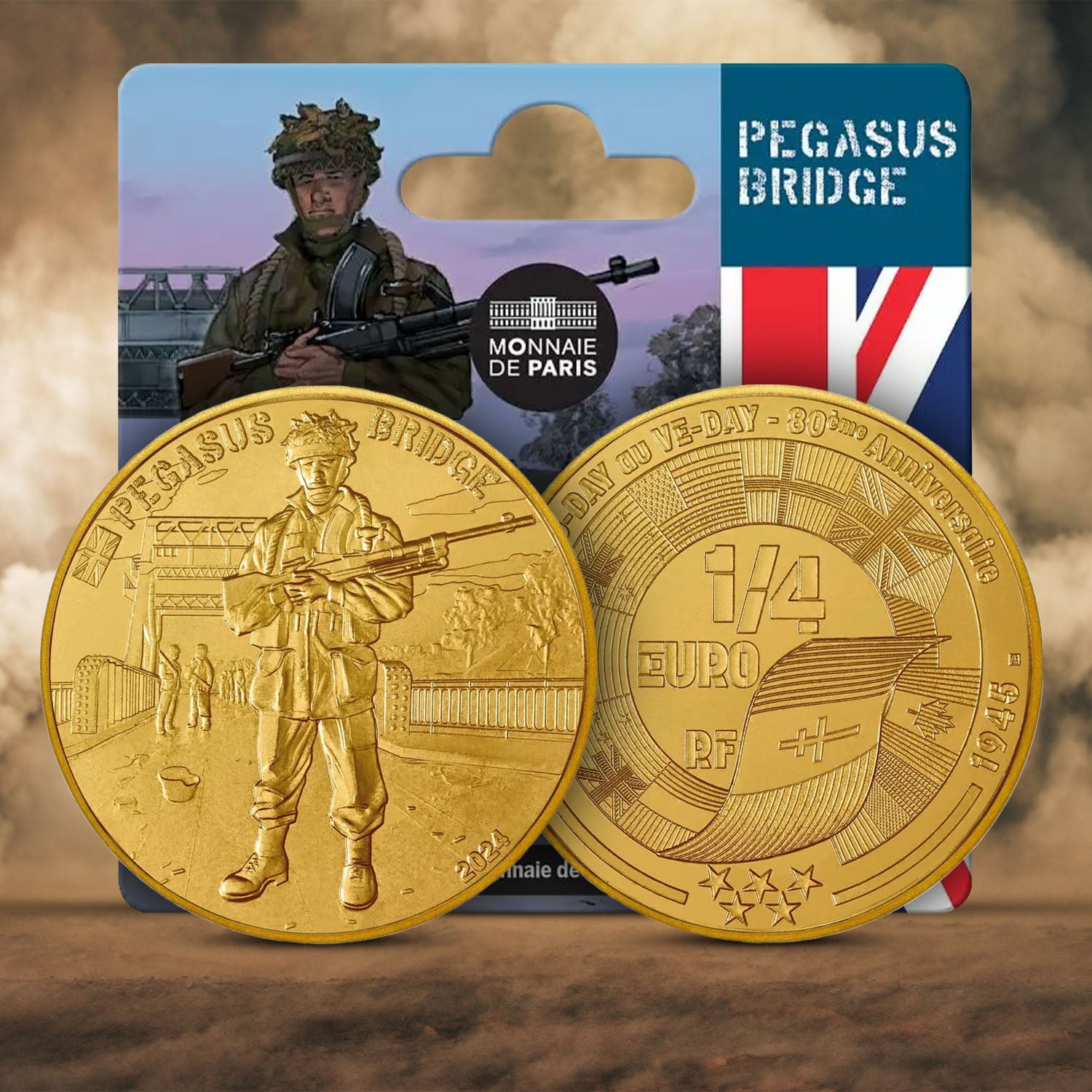 Pegasus Bridge - Britain D-Day 80th Anniversary 1/4€ coin