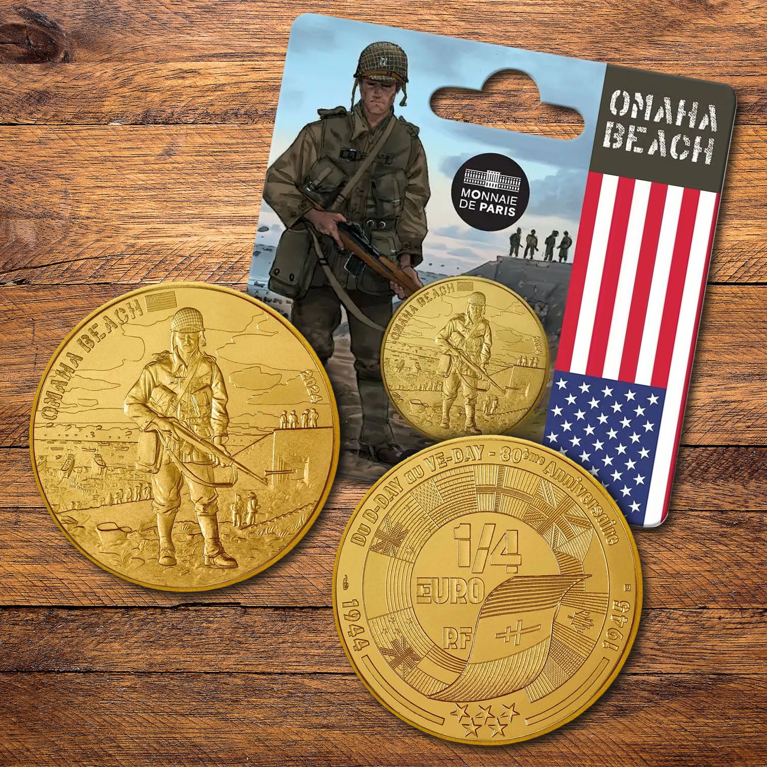 Omaha Beach - USA D-Day 80th Anniversary 1/4€ coin