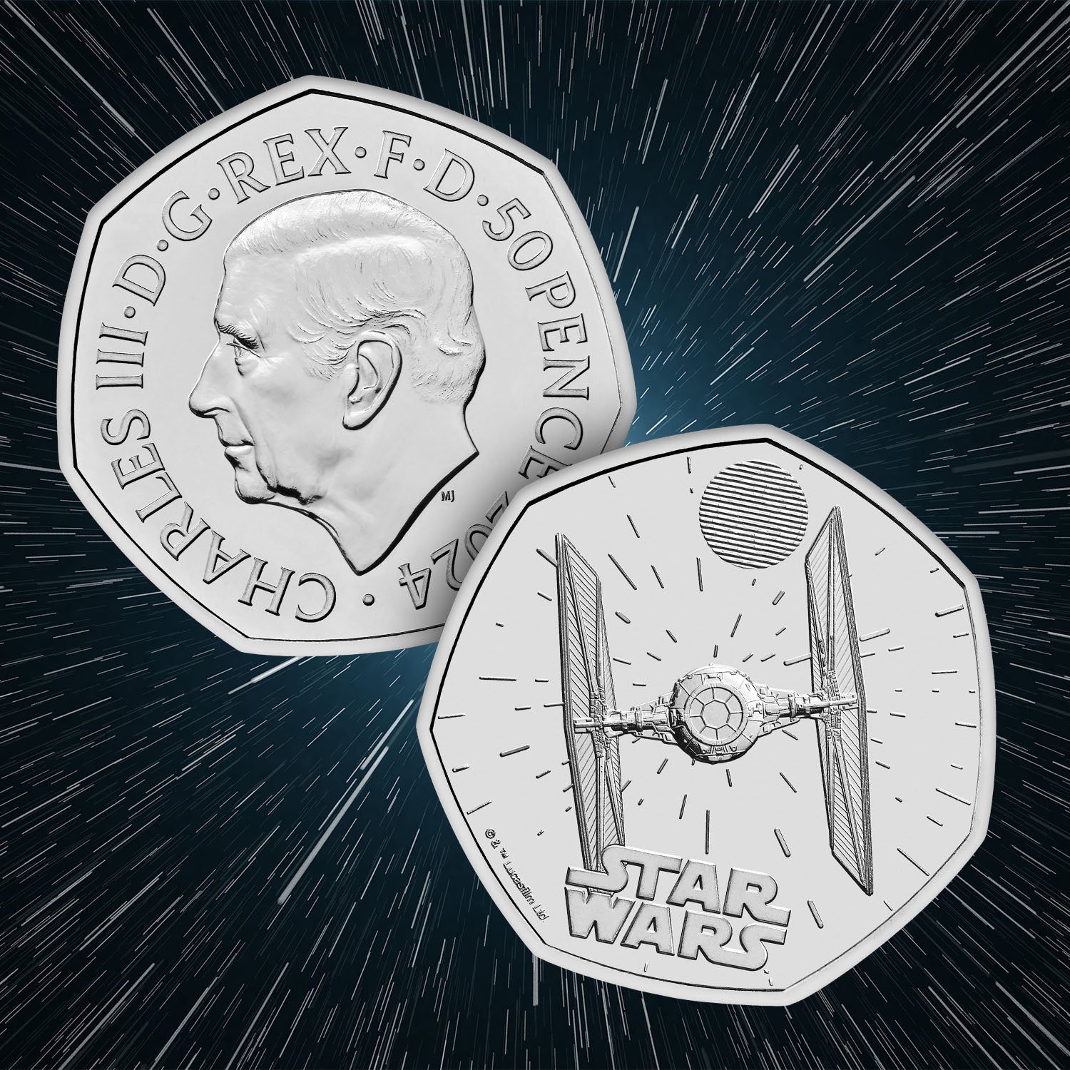 2024 Star Wars Tie Fighter 50p coin