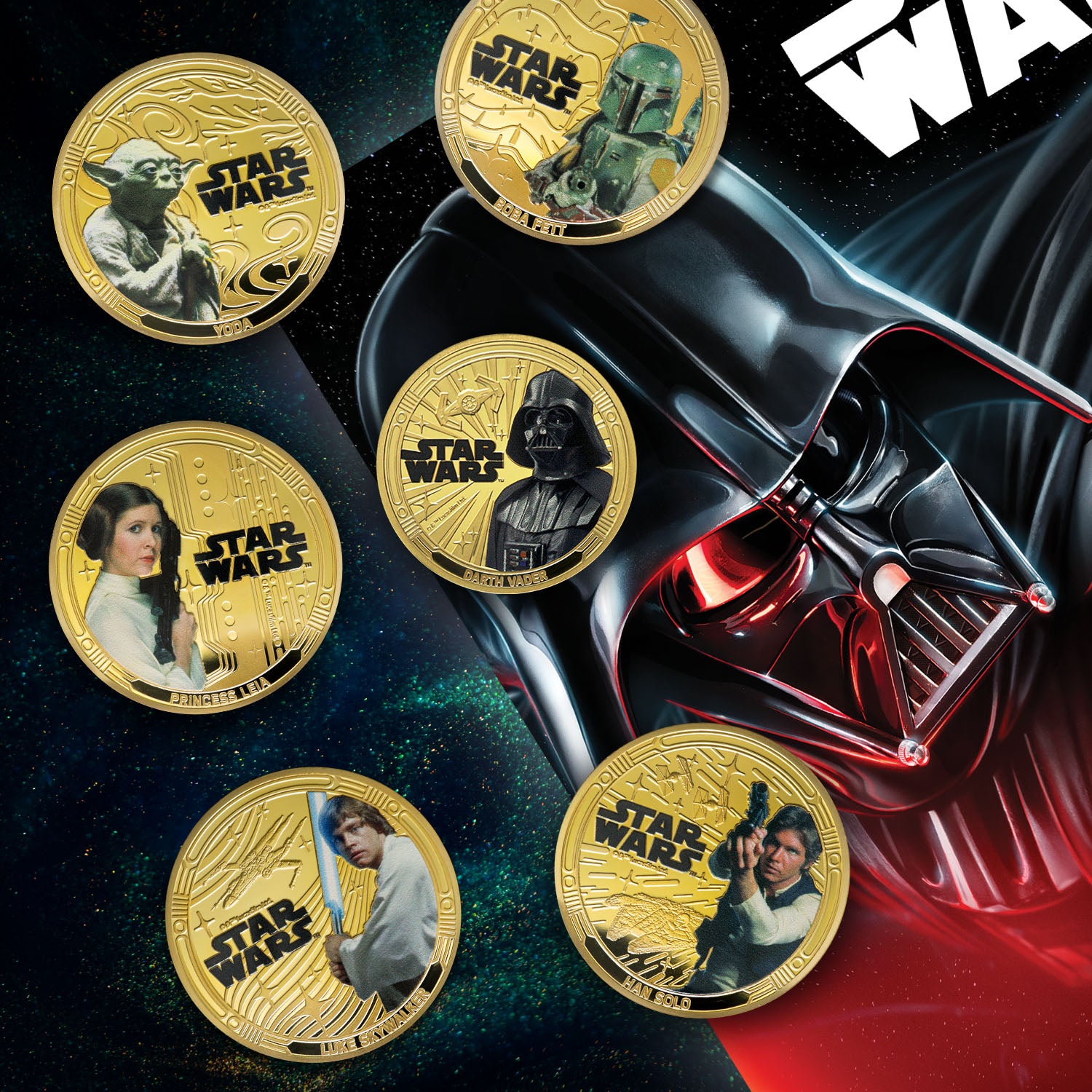 A Galaxy of Adventures Star Wars 2025 Coin Collection