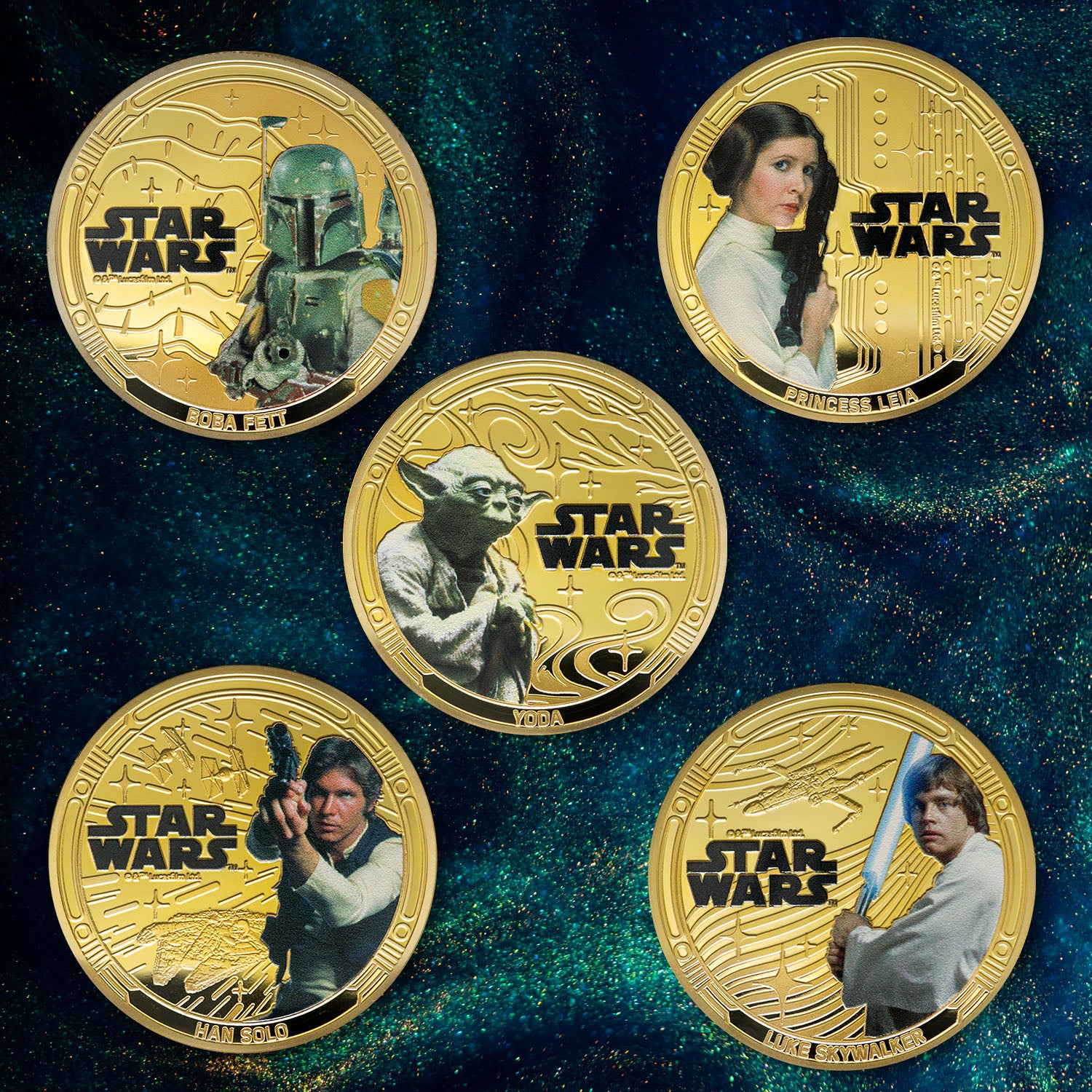 A Galaxy of Adventures Star Wars Complete 2025 Coin Set