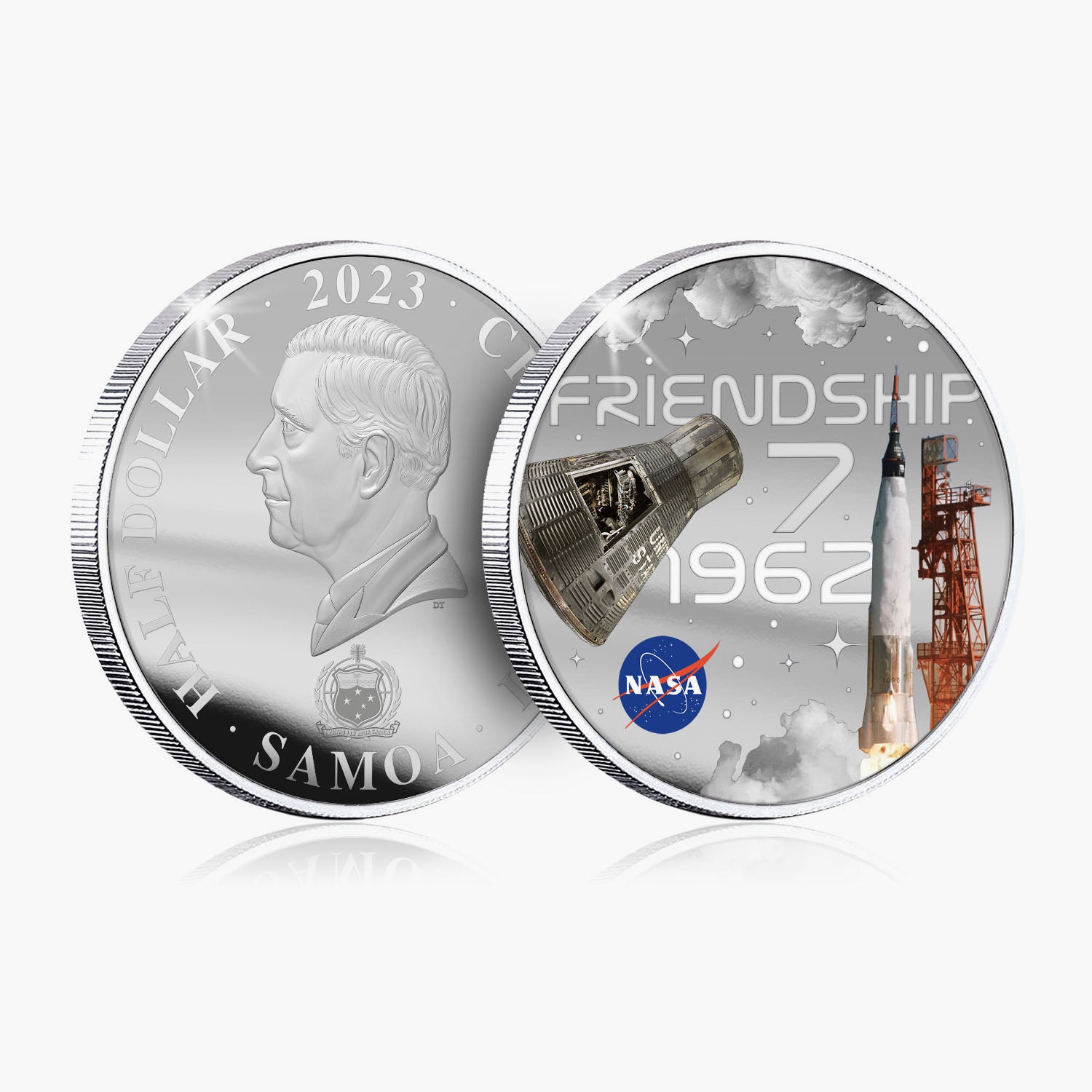 NASA 2023 Friendship 50mm Silver plated Coin