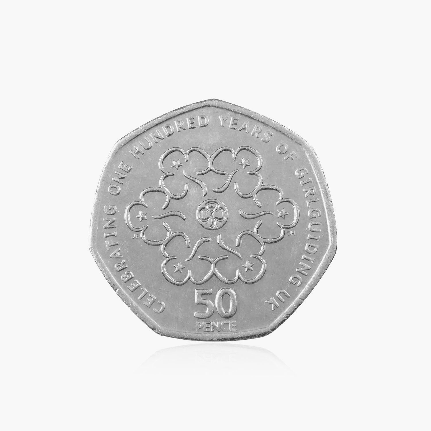 2010 Circulated Girlguiding UK 100th Anniversary 50p Coin