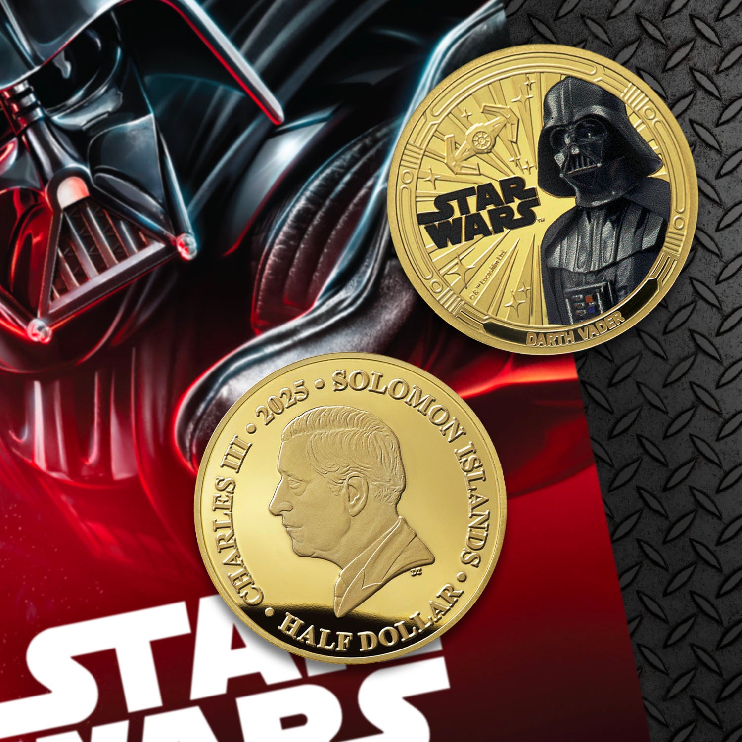 A Galaxy of Adventures Star Wars 2025 24 Carat Gold Plated Coin