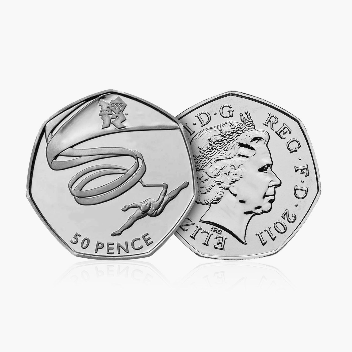 2011 Circulated Olympics - Gymnastics 50p Coin