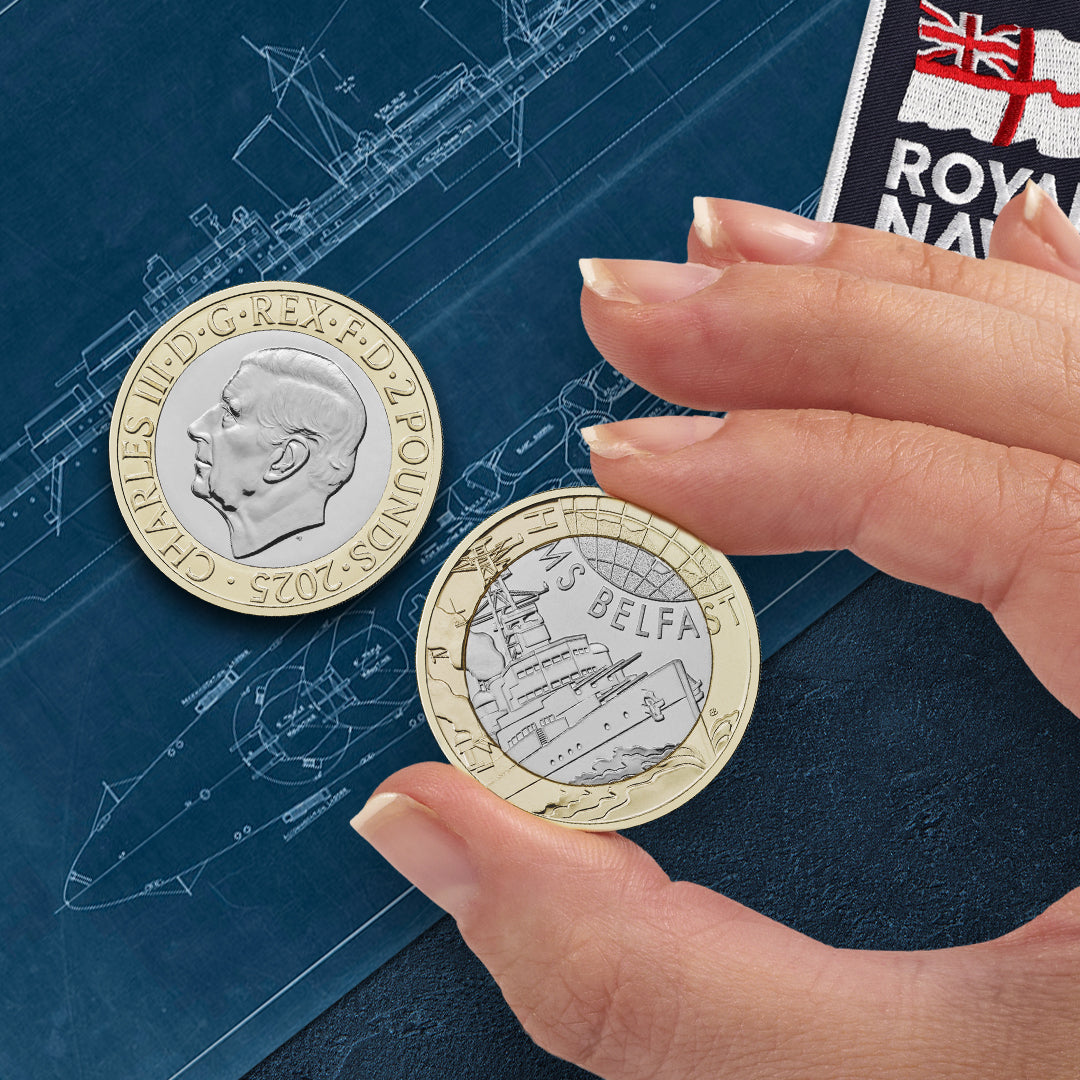 HMS Belfast 2025 UK £2 Brilliant Uncirculated Coin