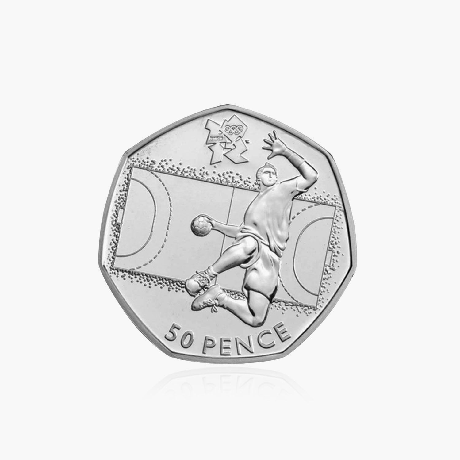 2011 Circulated Olympics - Handball 50p Coin