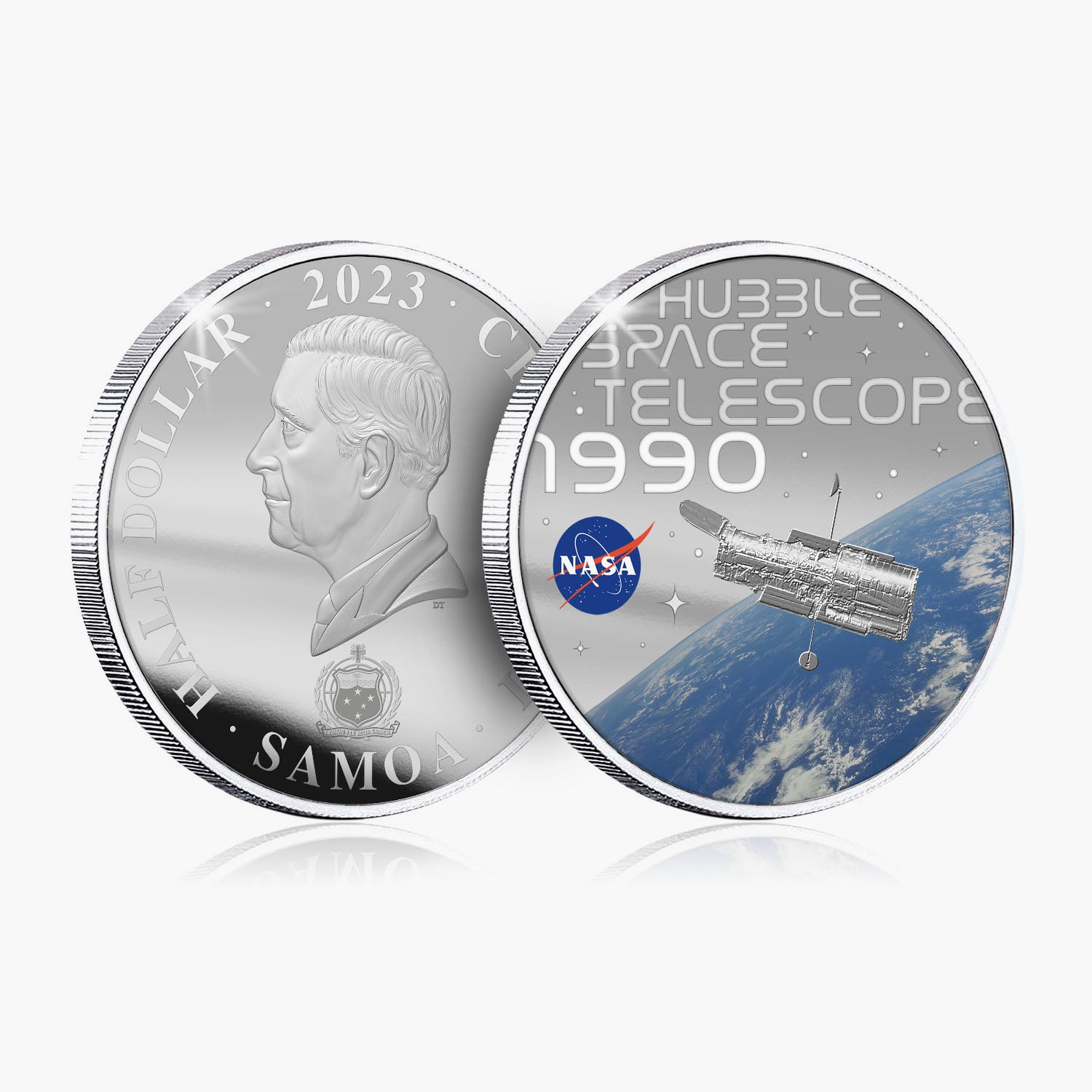 NASA 2023 Hubble Space Telescope 50mm Silver-plated Coin