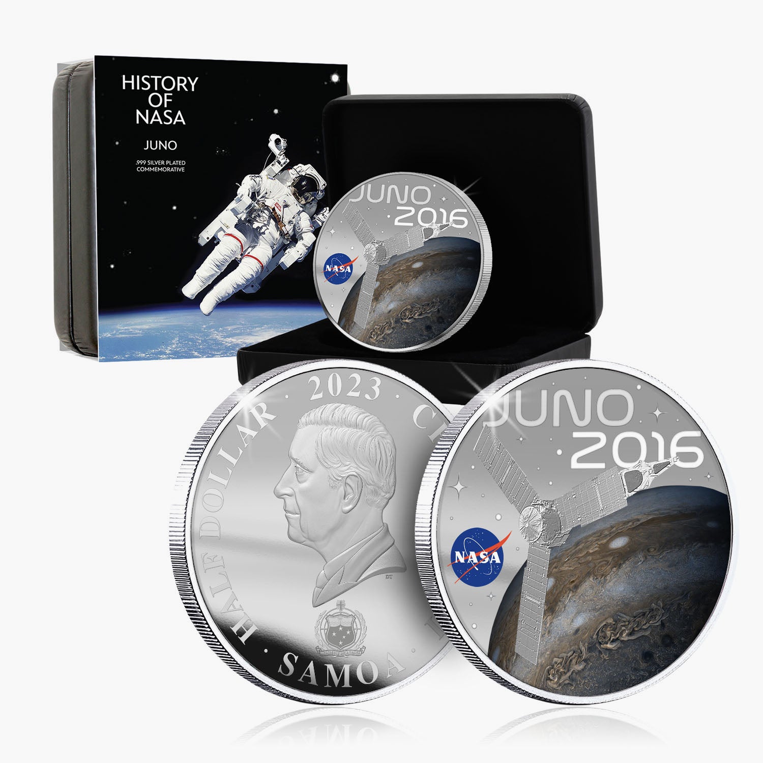 NASA 2023 Juno 50mm Silver-plated Coin