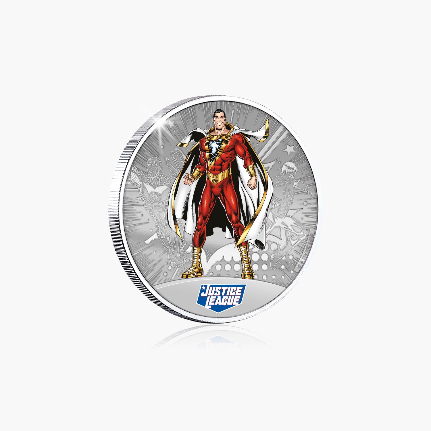 Justice League - Shazam Silver Plated Commemorative
