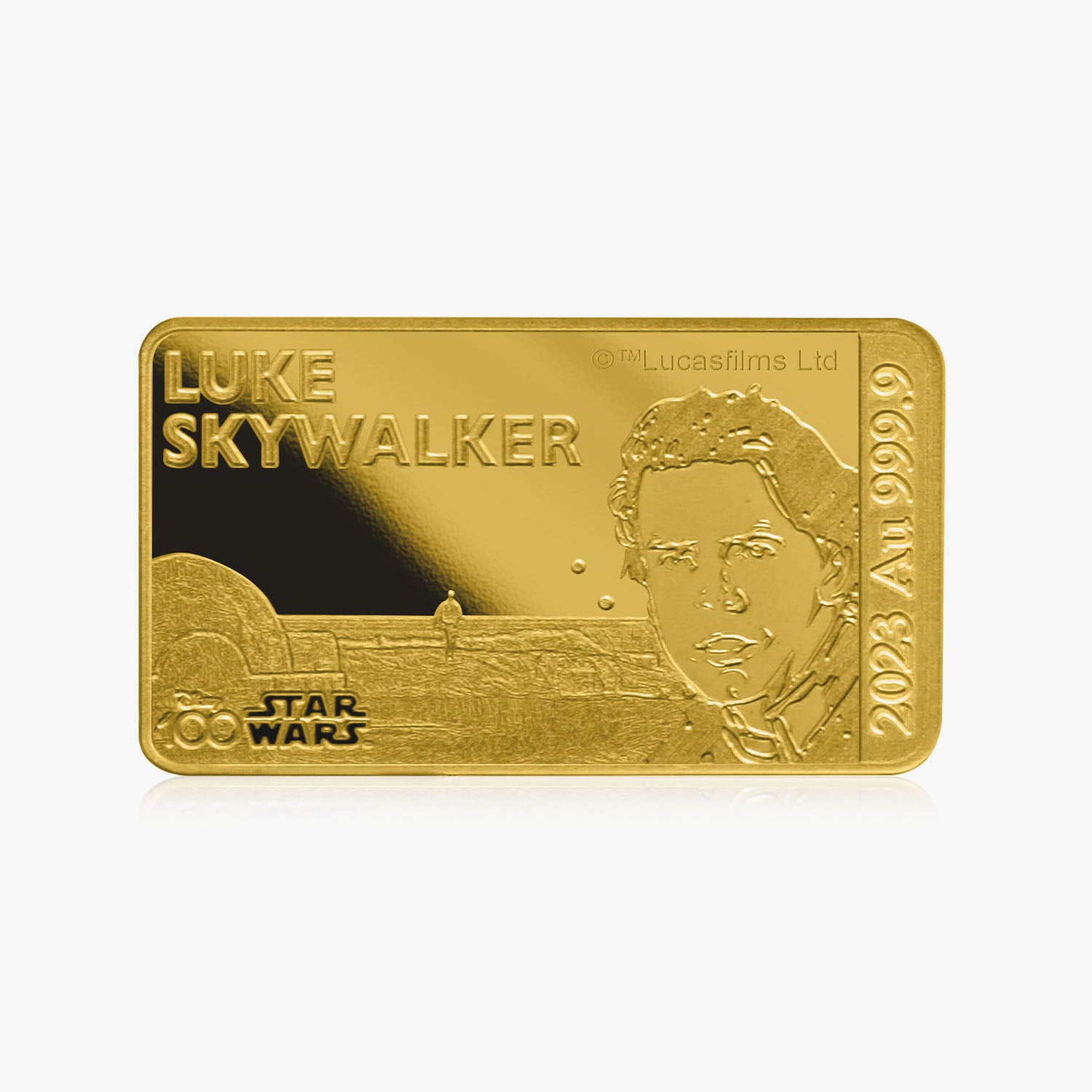 Star Wars Luke Skywalker Solid Gold Bar