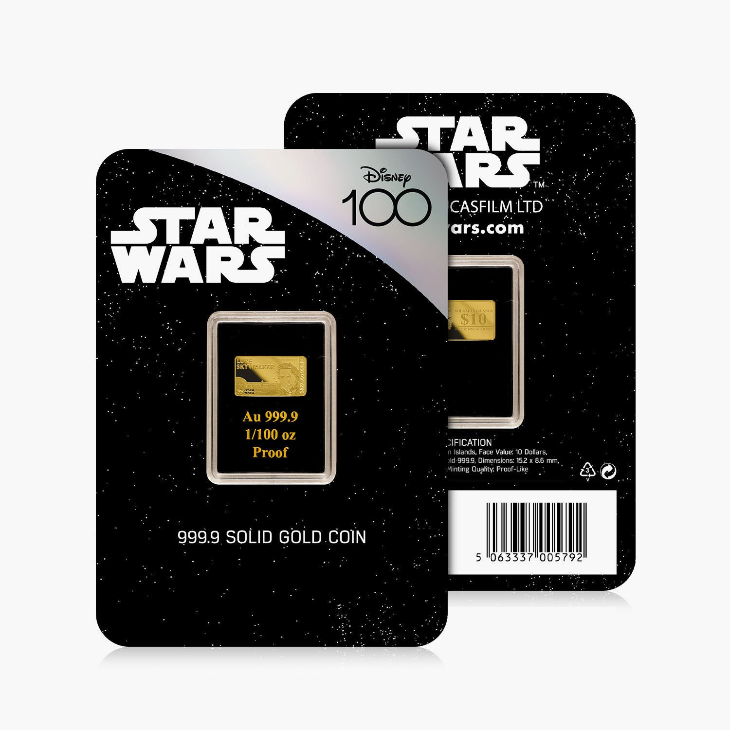 Star Wars Luke Skywalker Solid Gold Bar