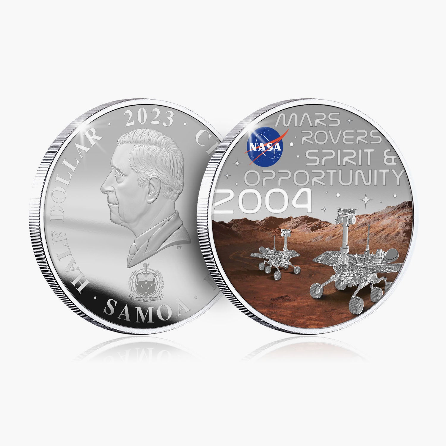 NASA 2023 Mars Rovers 50mm Silver-plated Coin