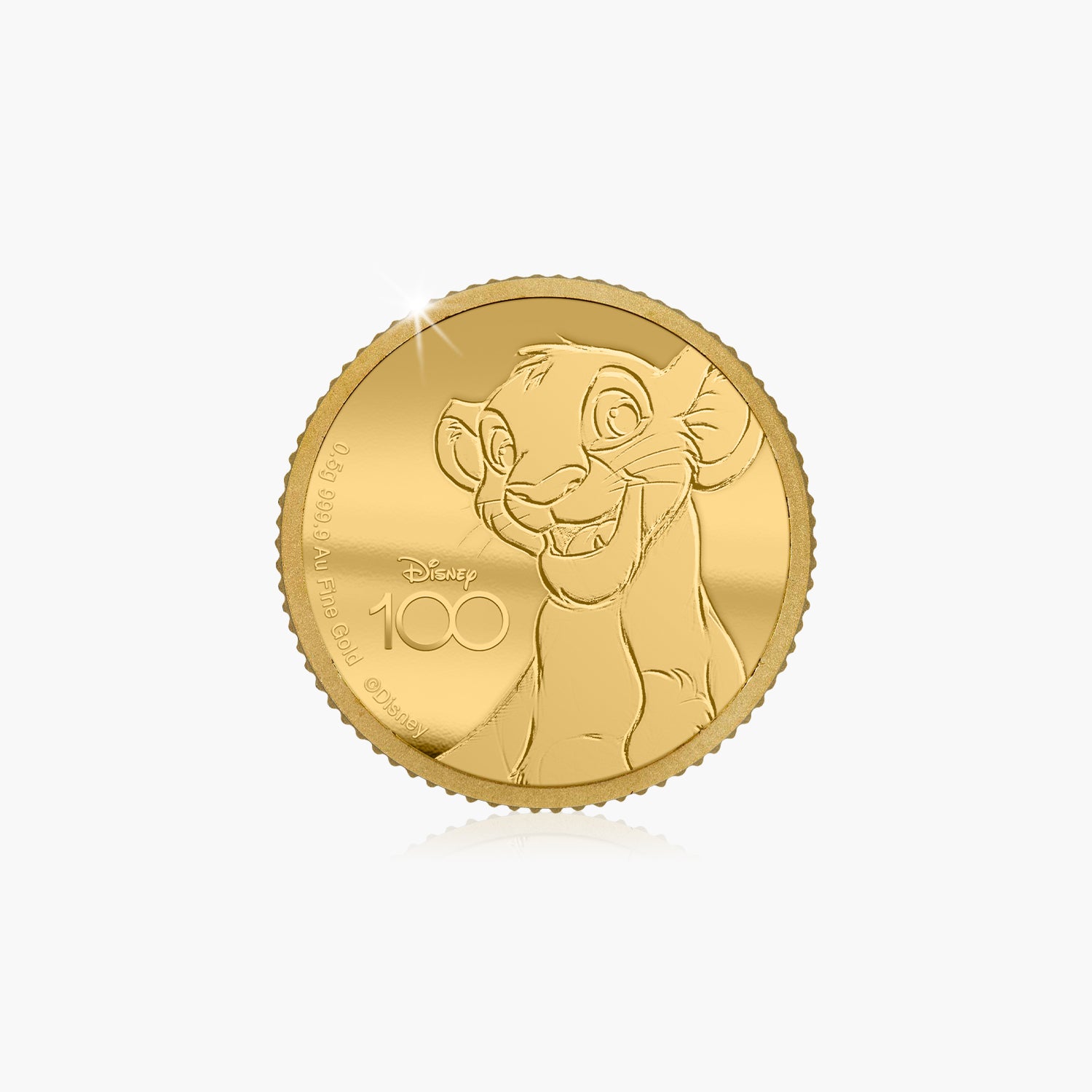 Disney 100th Anniversary Lion King Solid Gold Coin