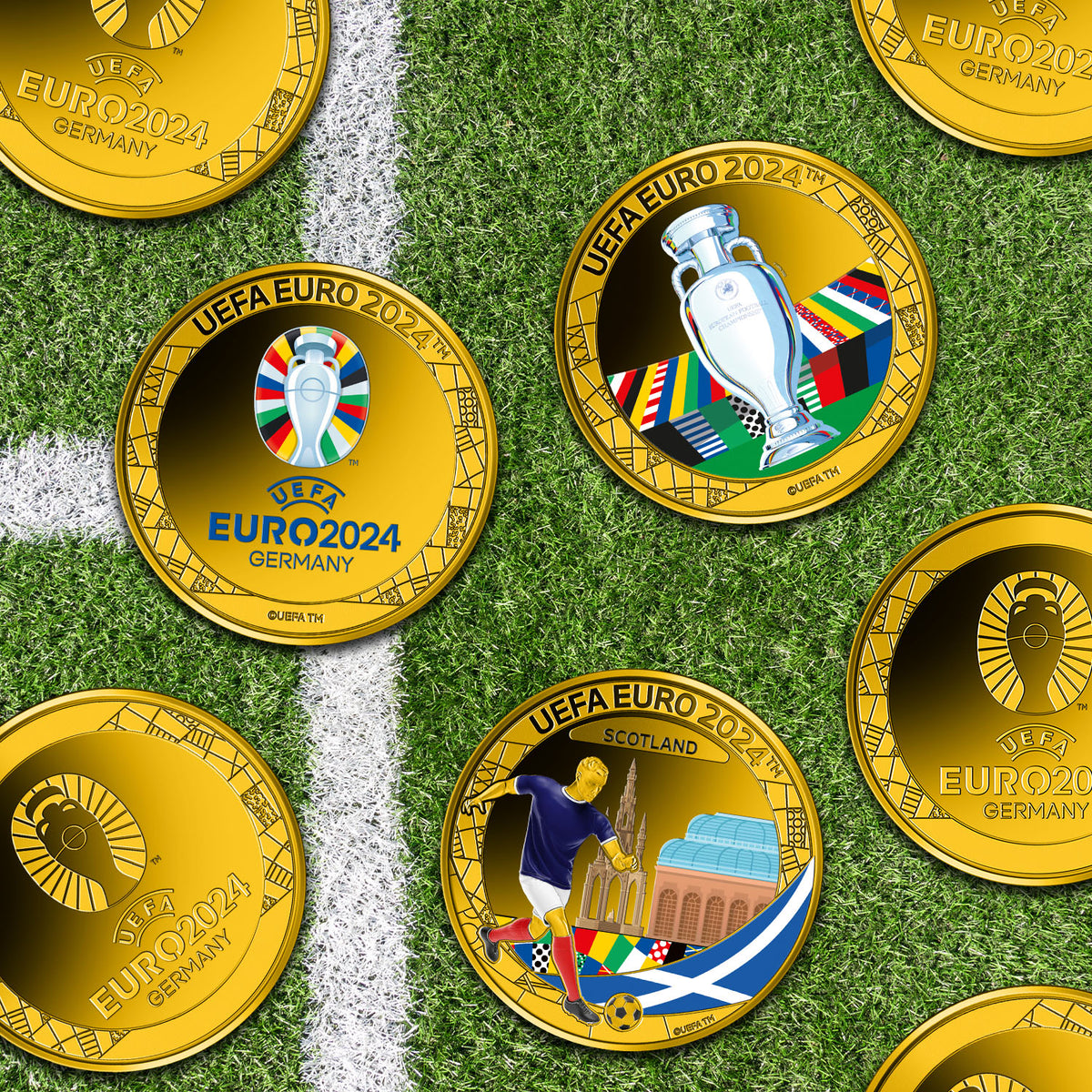 Uefa Euro 2024 Official Scotland Team Coin Box Set