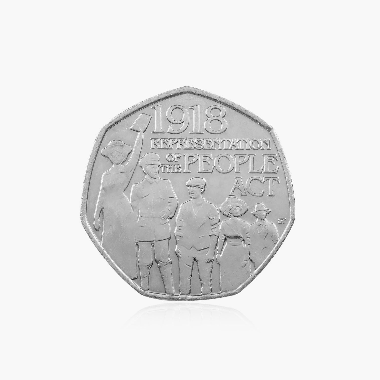 2018 Circulated Representation Of The People Act 100th Anniversary 50p Coin