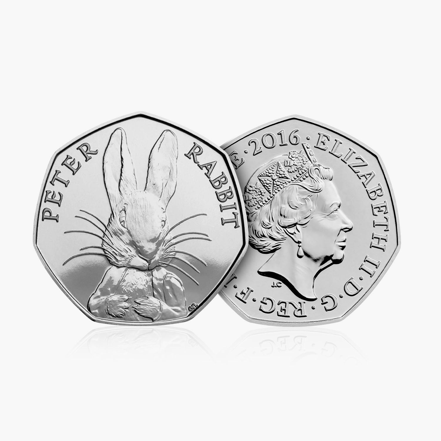 2016 Circulated Beatrix Potter series - Peter Rabbit 50p Coin