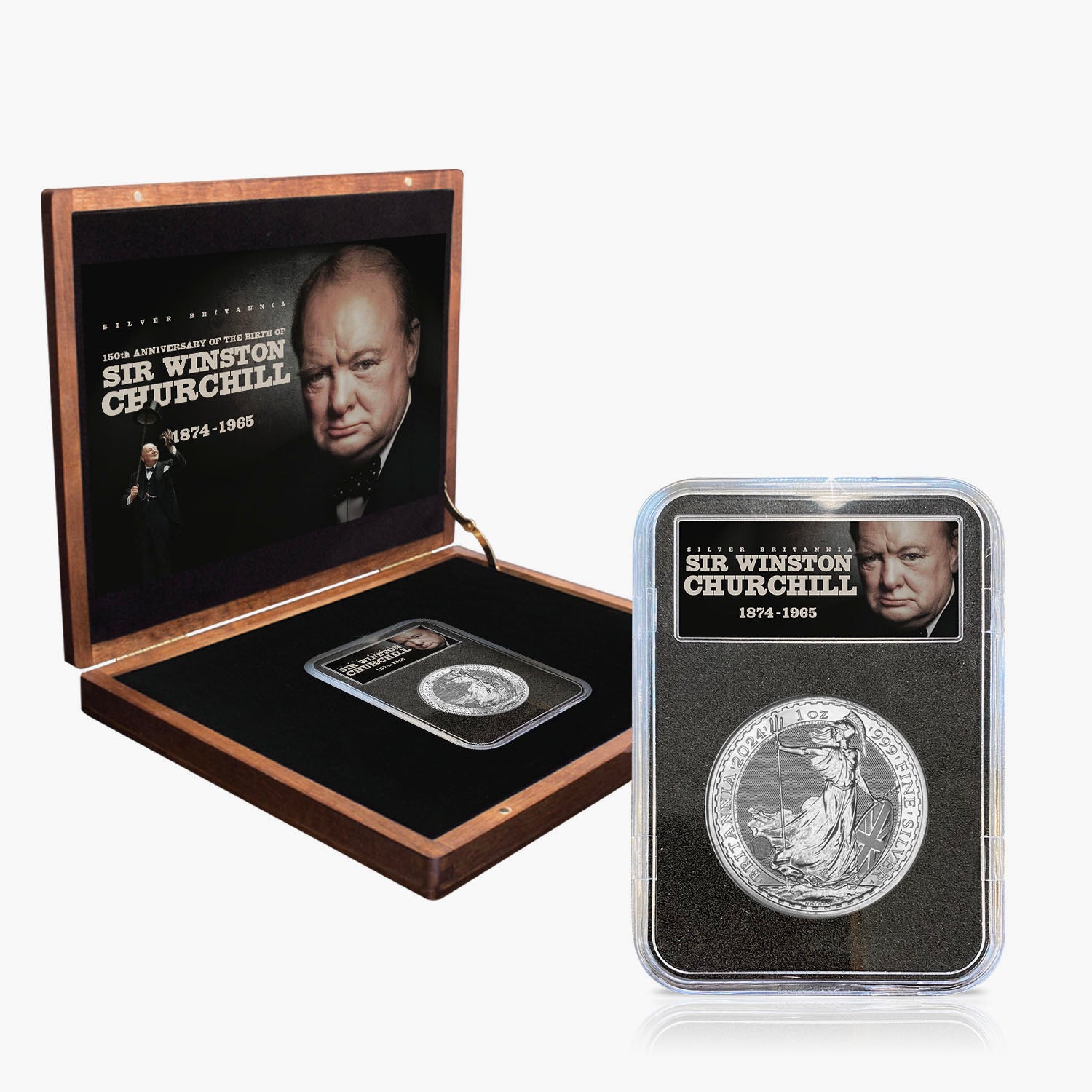 Sir Winston Churchill 150th Anniversary Silver Britannia Edition